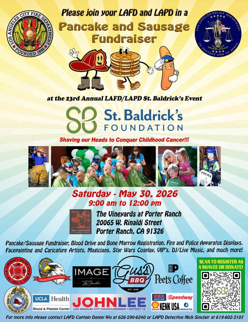 23rd Annual LAFD/LAPD St. Baldrick's Event