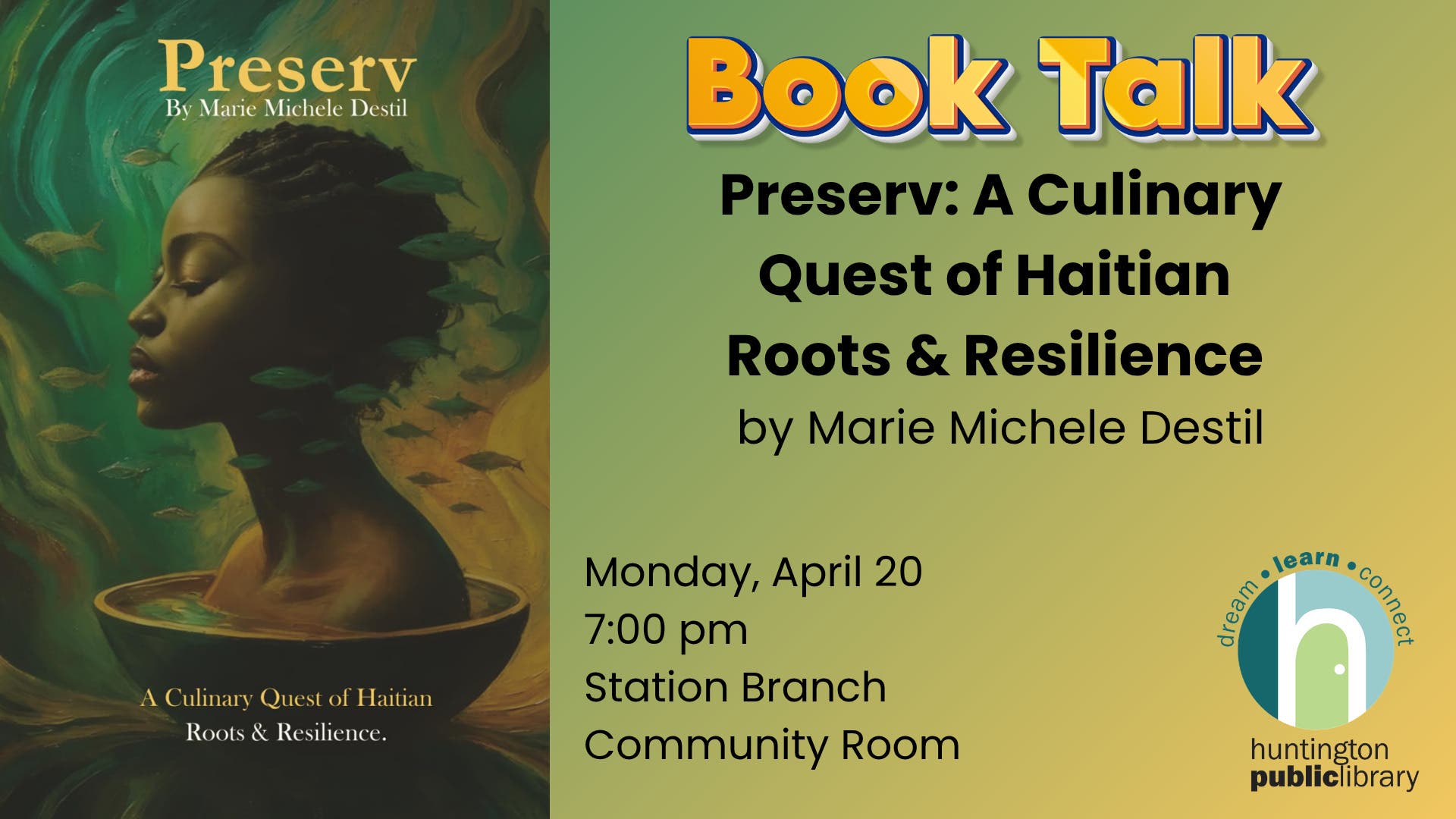 Book Talk with Author Marie Michele Destil