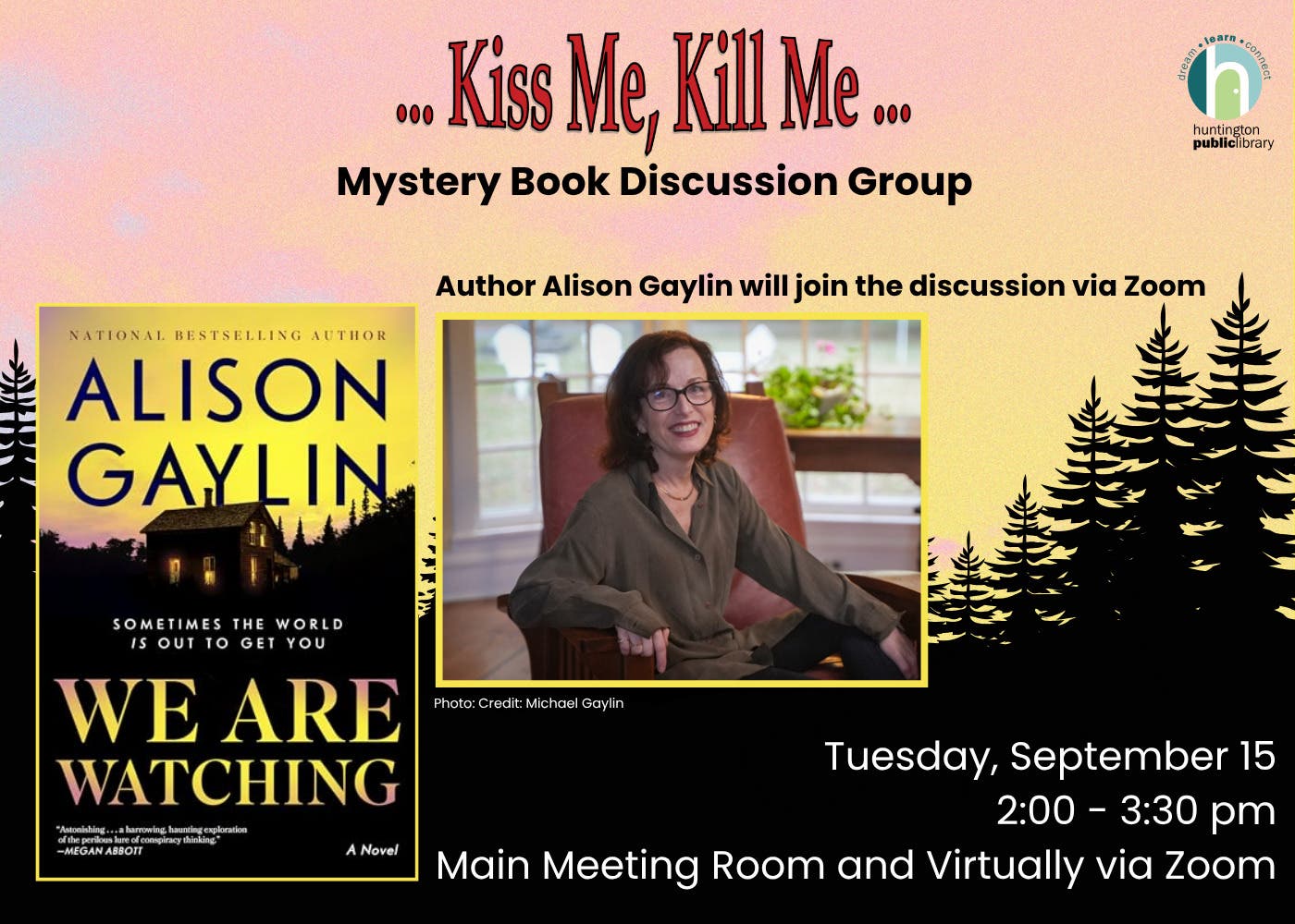 Kiss Me, Kill Me Mystery Book Discussion Group