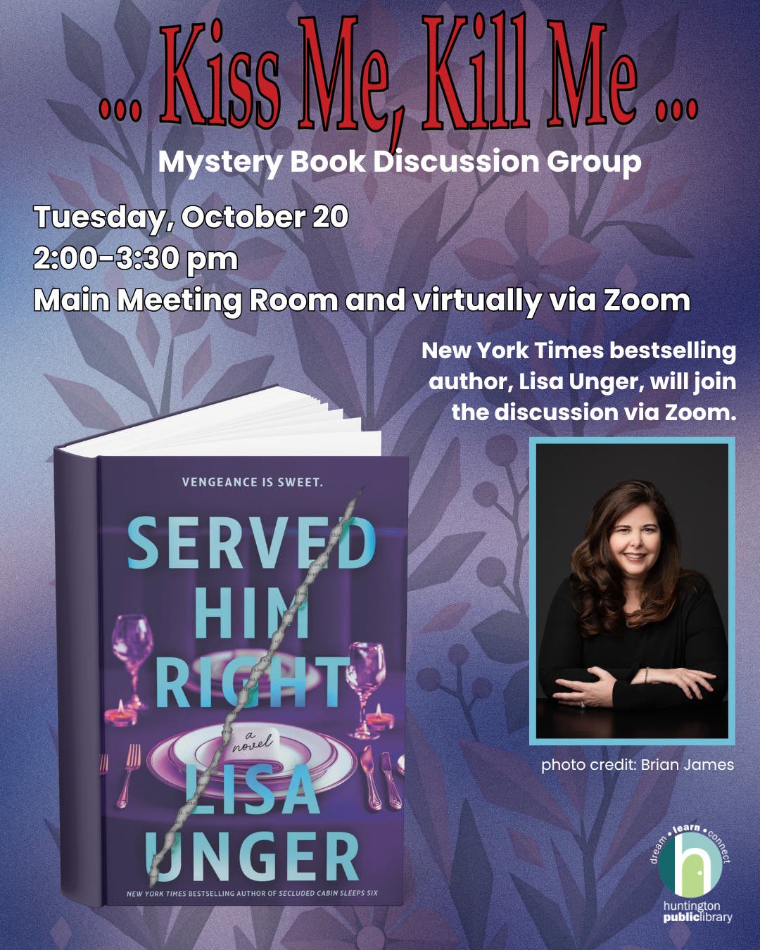 ... Kiss Me, Kill Me ... Mystery Book Discussion Group