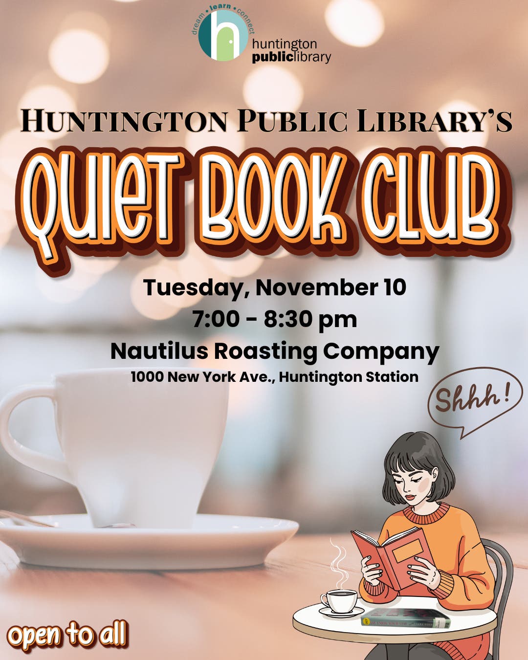 Huntington Public Library's Quiet Book Club
