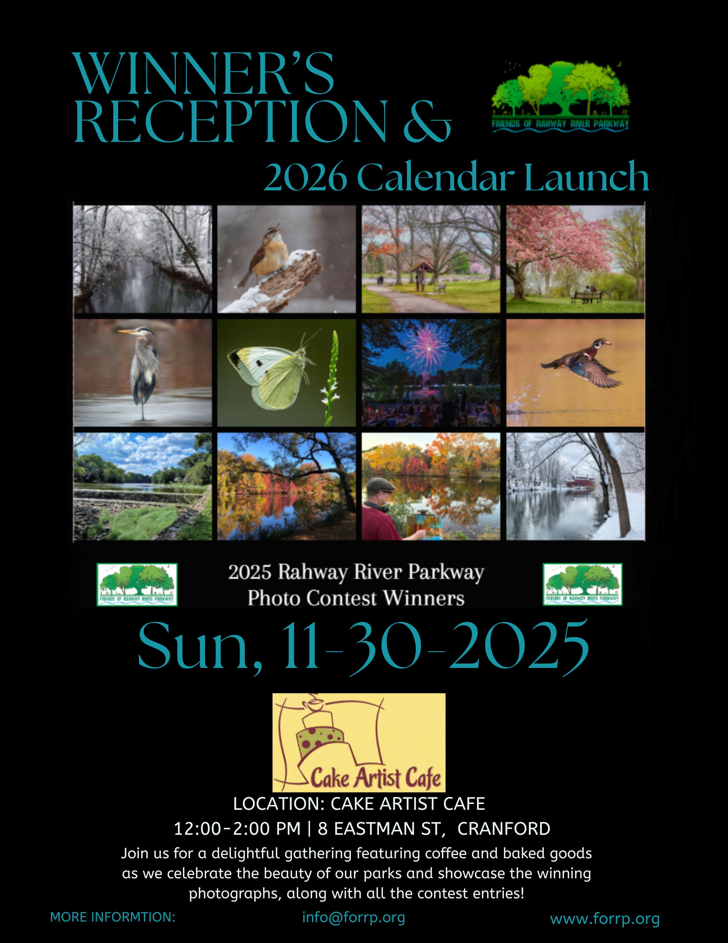 Winner's Reception & 2026 Rahway River Parkway Calendar Launch!