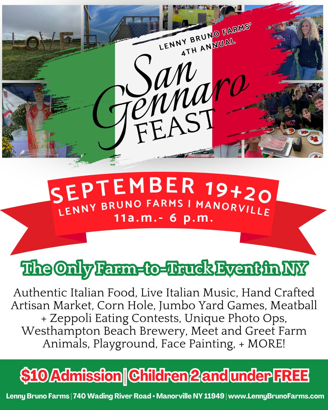 San Gennaro Feast at Lenny Bruno Farms | Italian Festival in Manorville, Long Island