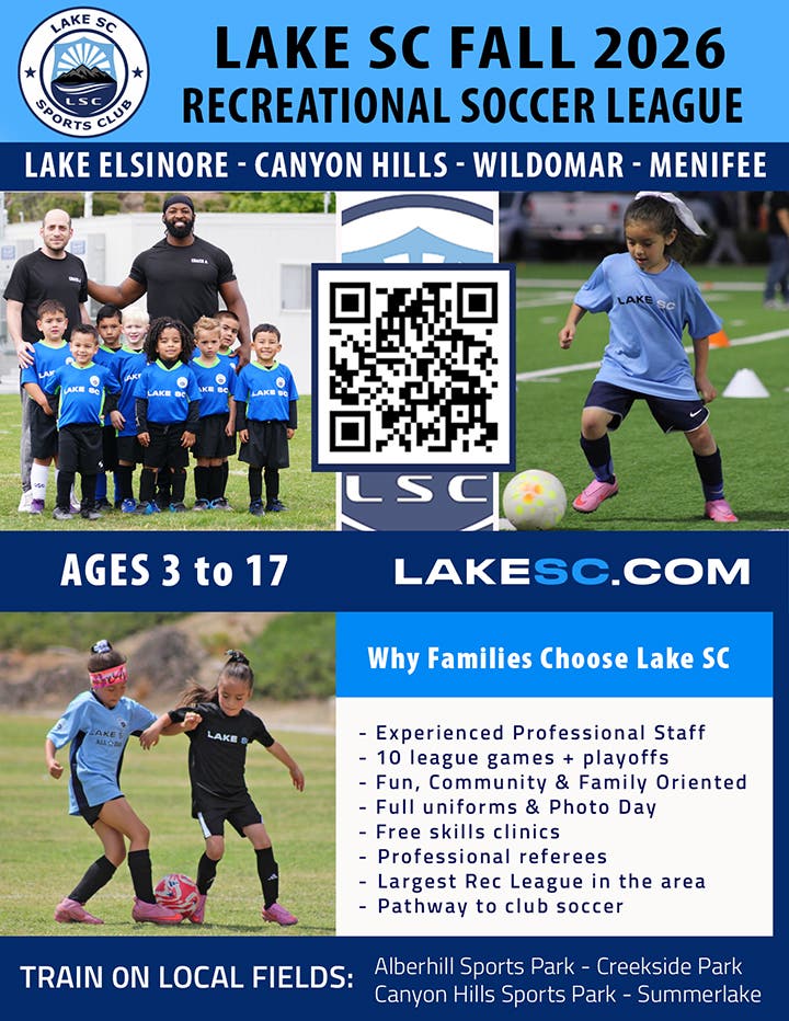 Fall 2026 Recreational Soccer League Registration 