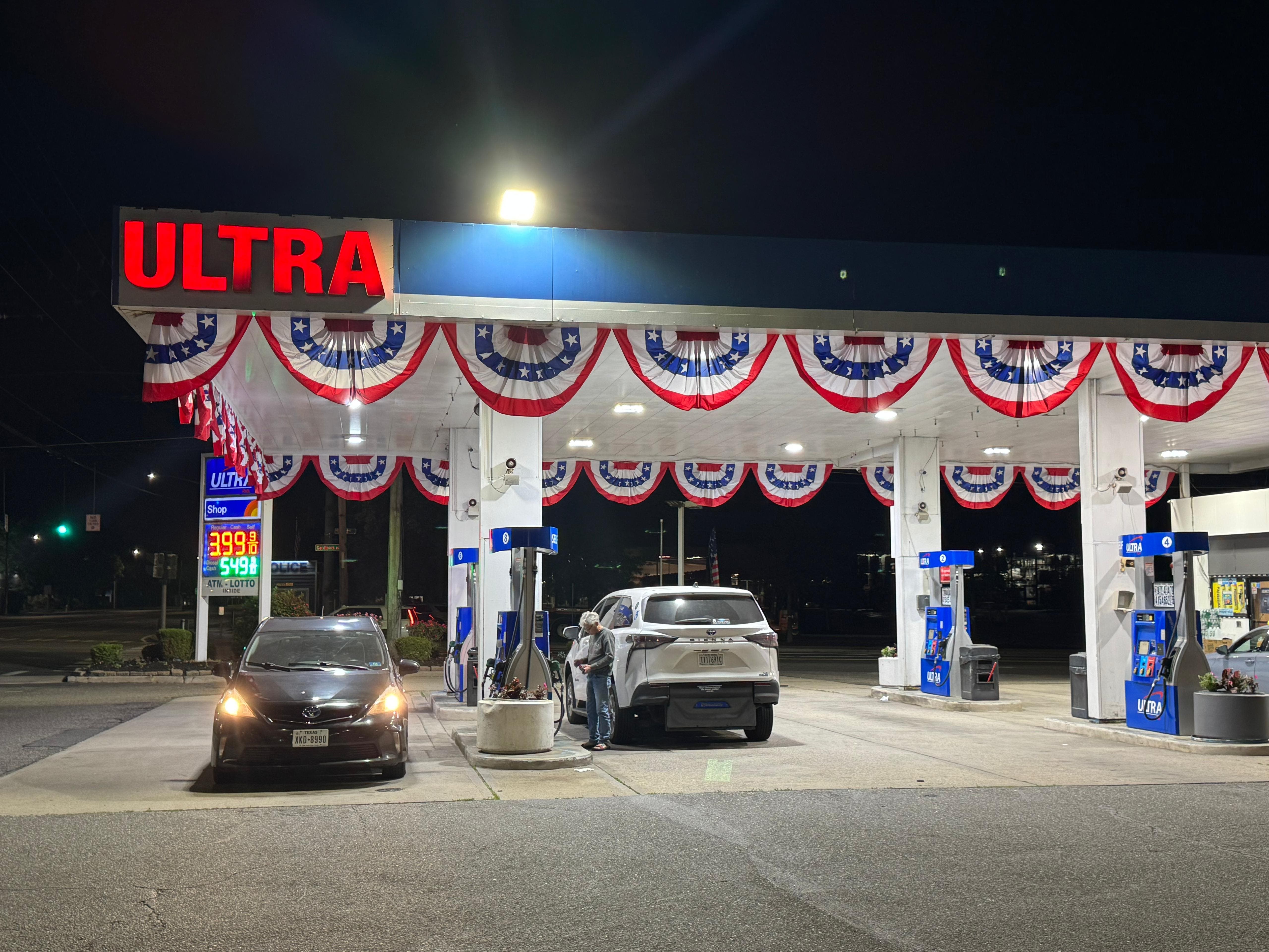 Gas 3.99/gallon at ultra fuel 