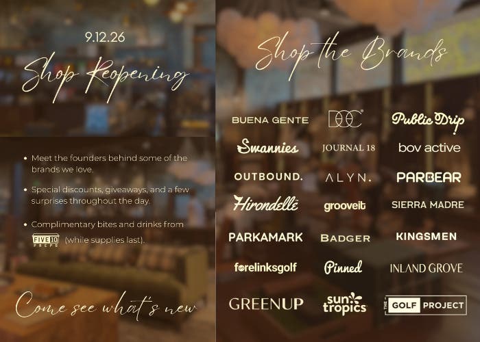 Shop Reopening