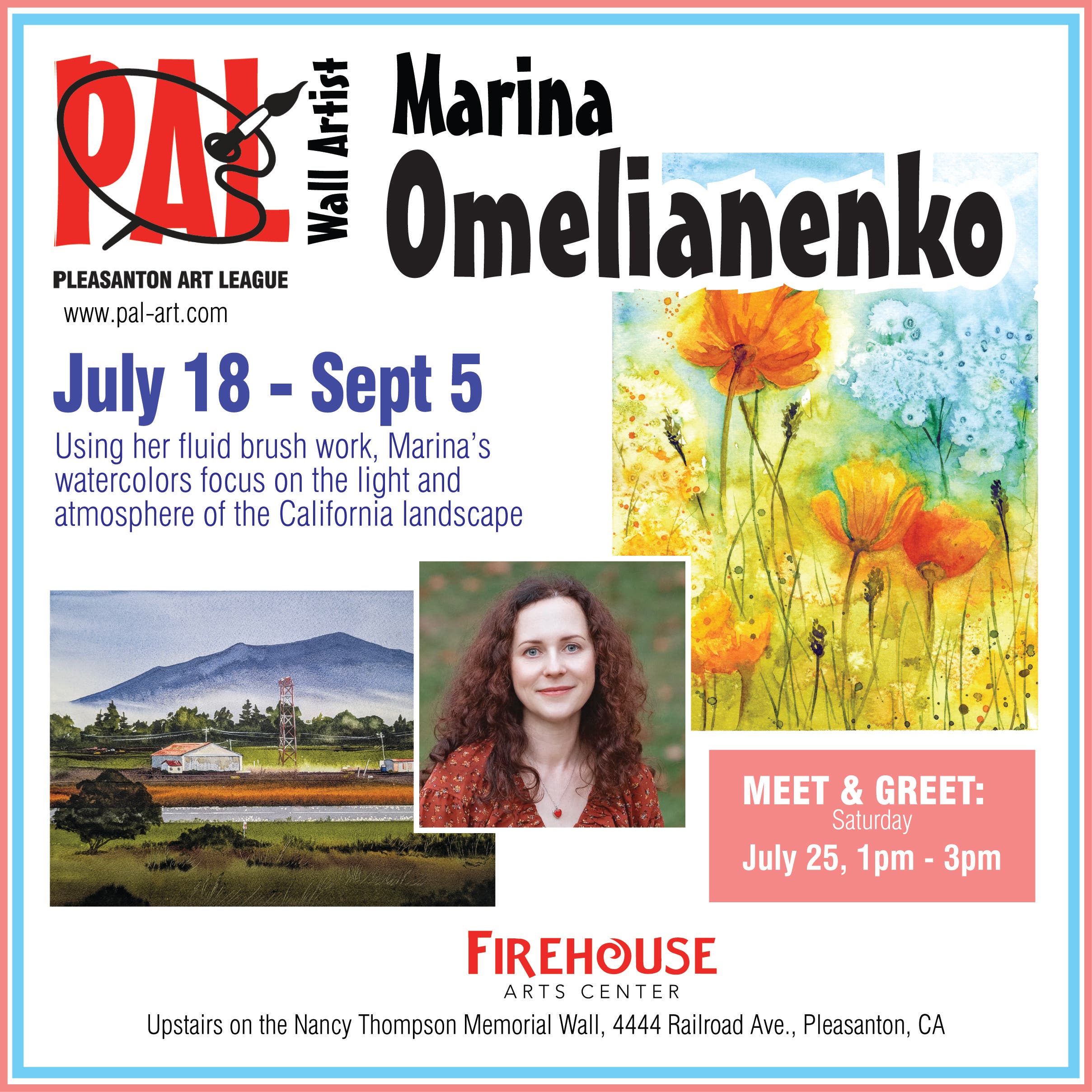 Now Open: Marina Omelianenko’s Solo Watercolor Show in Pleasanton