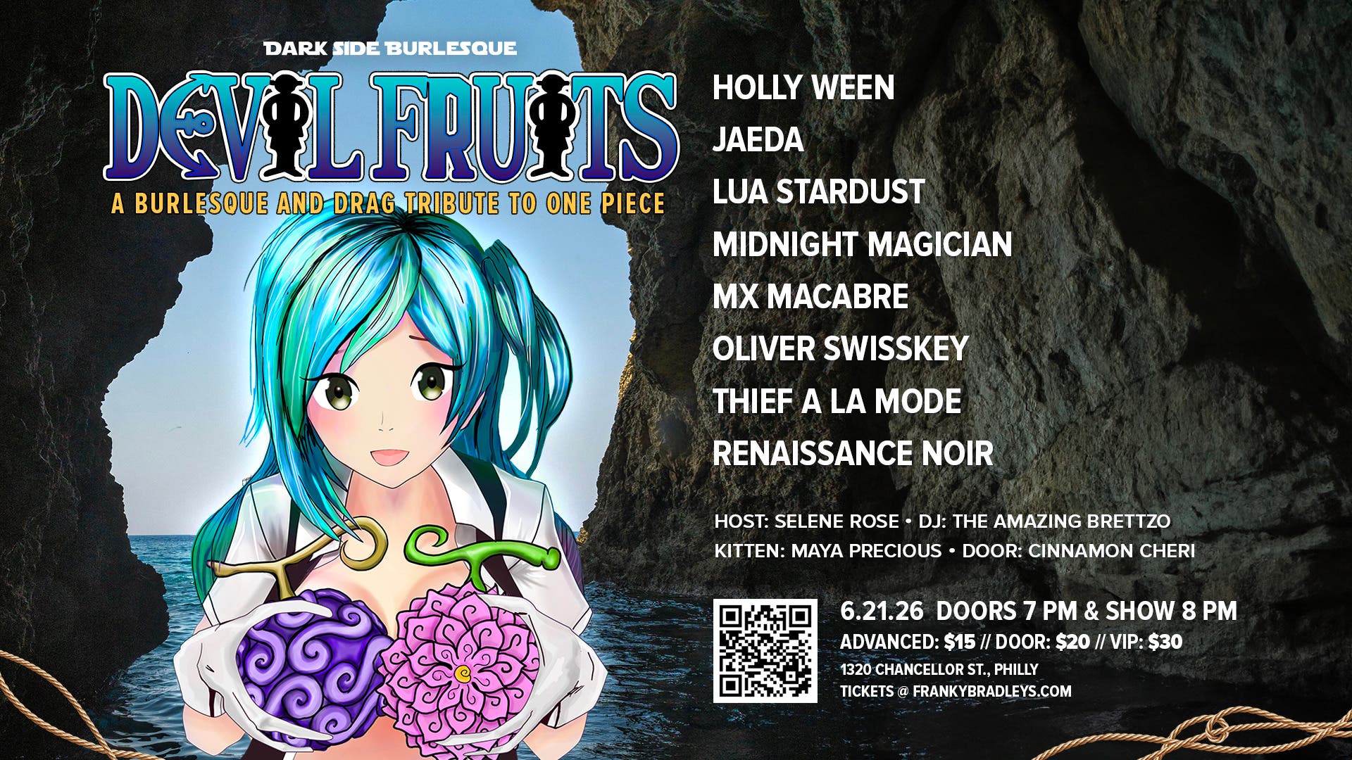 Dark Side Burlesque's Devil Fruits: A Burlesque & Drag Tribute to One Piece