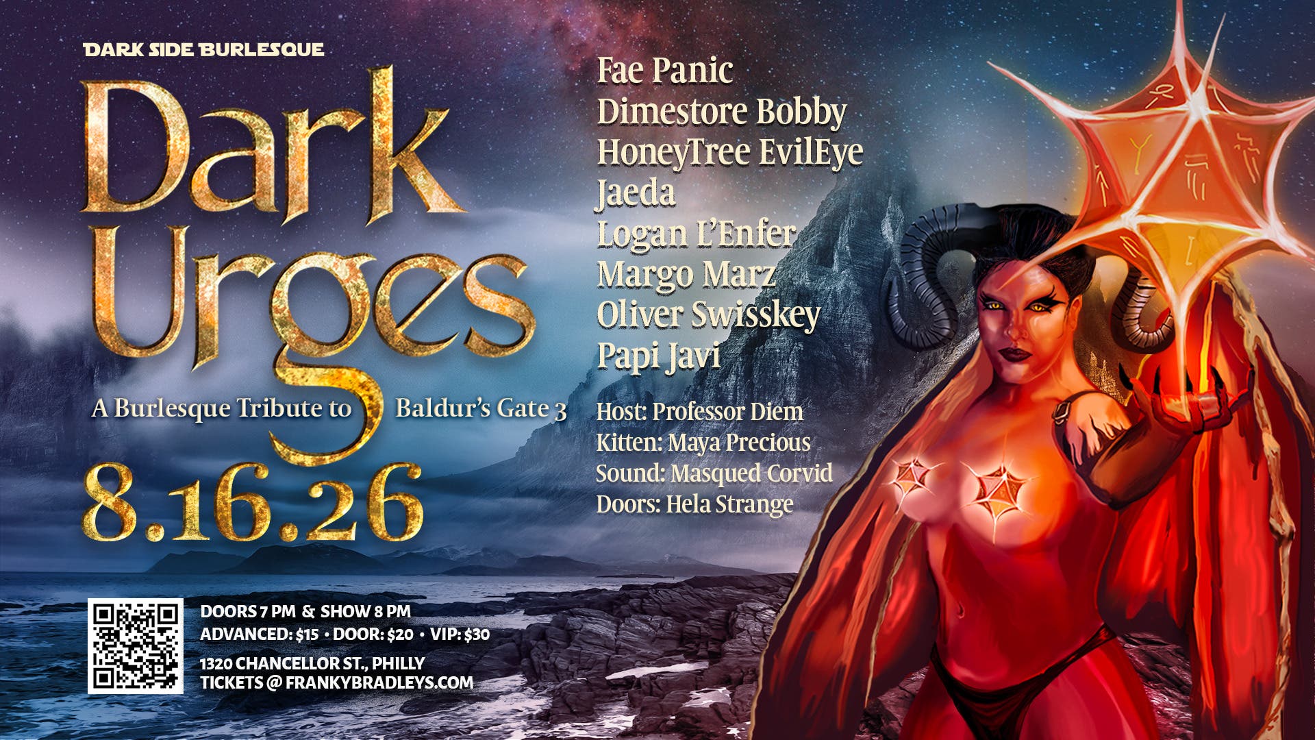 Dark Side presents Dark Urges: A Burlesque Tribute to Baldur's Gate 3