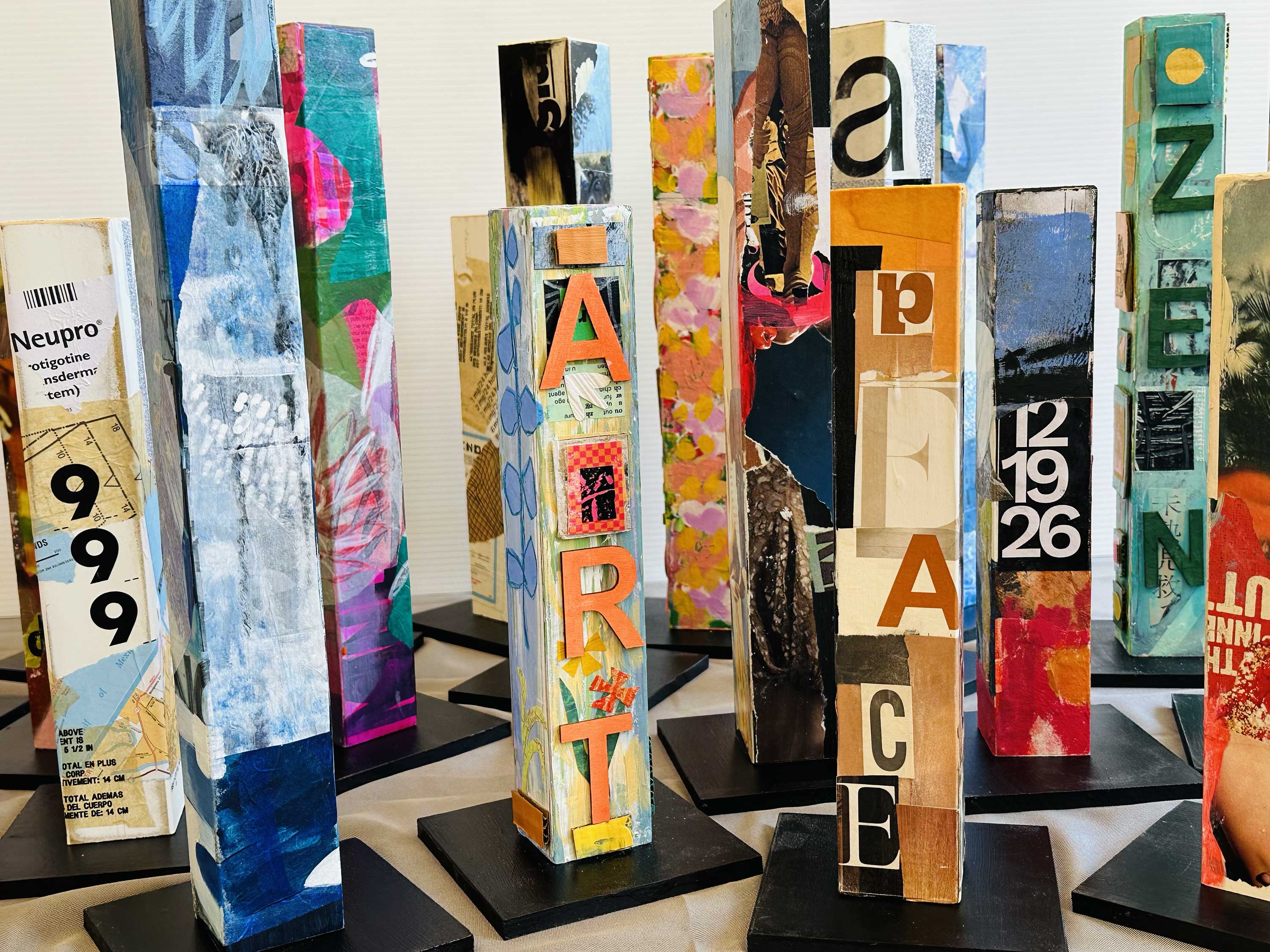 The “CoLab Collage Artists” A Collaborative Text-Inspired Collage Exhibit at Reston Art Gallery