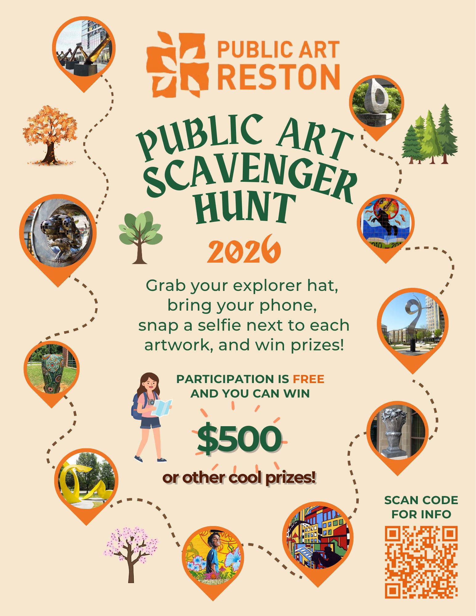 Public Art Reston Scavenger Hunt 2026 is on and participants could win $500!