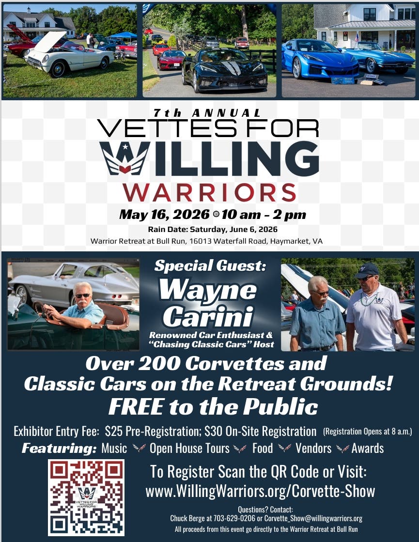 7th Annual Vettes for Willing Warriors