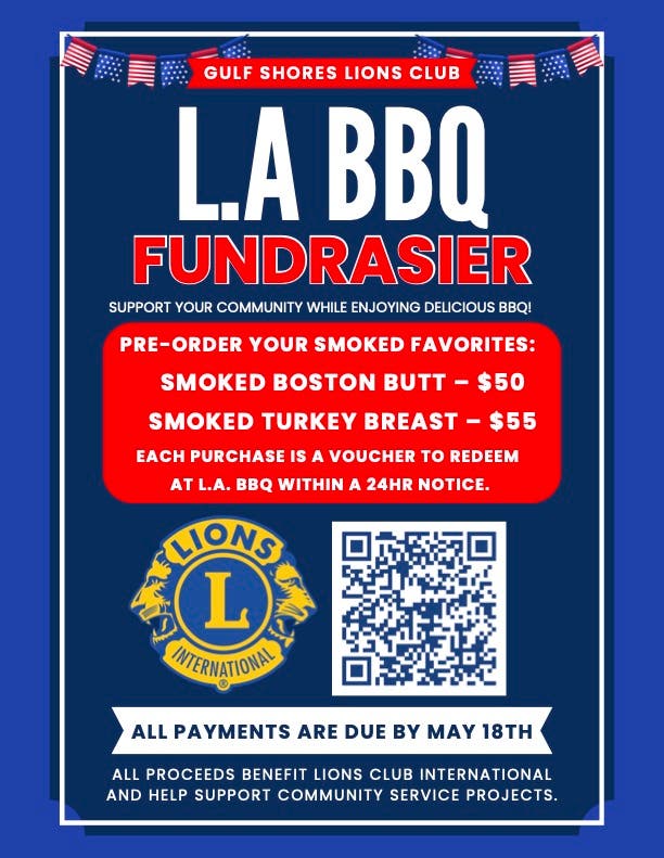 Gulf Shores Lions Club BBQ Fundraiser