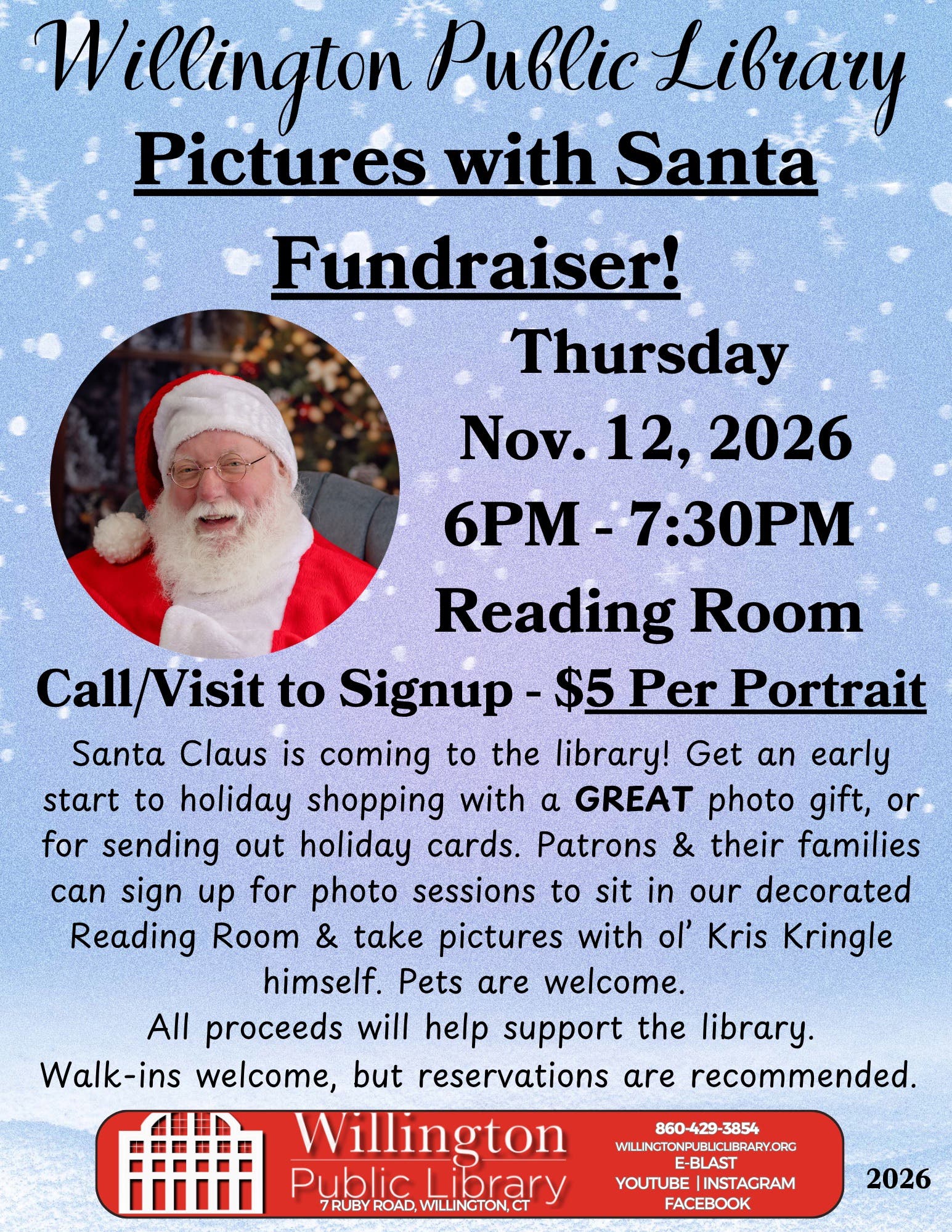 Pictures With Santa Fundraiser!