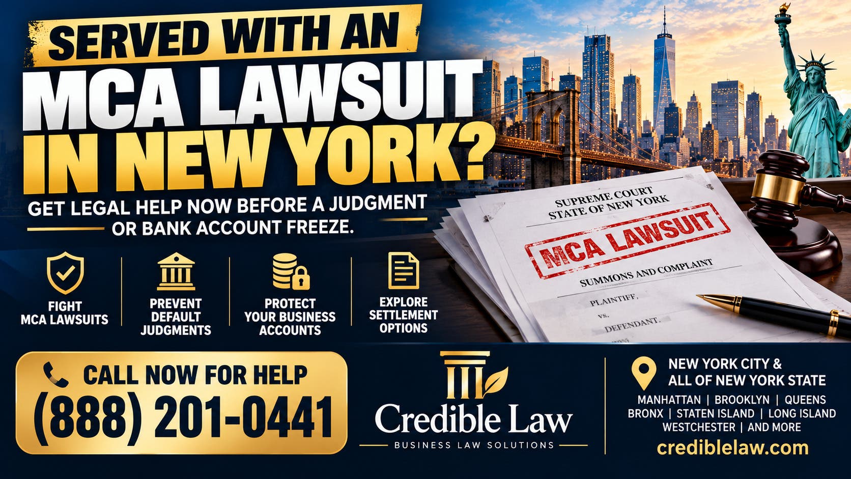 What Should I Do If I'm Served With a Merchant Cash Advance Lawsuit in New York?