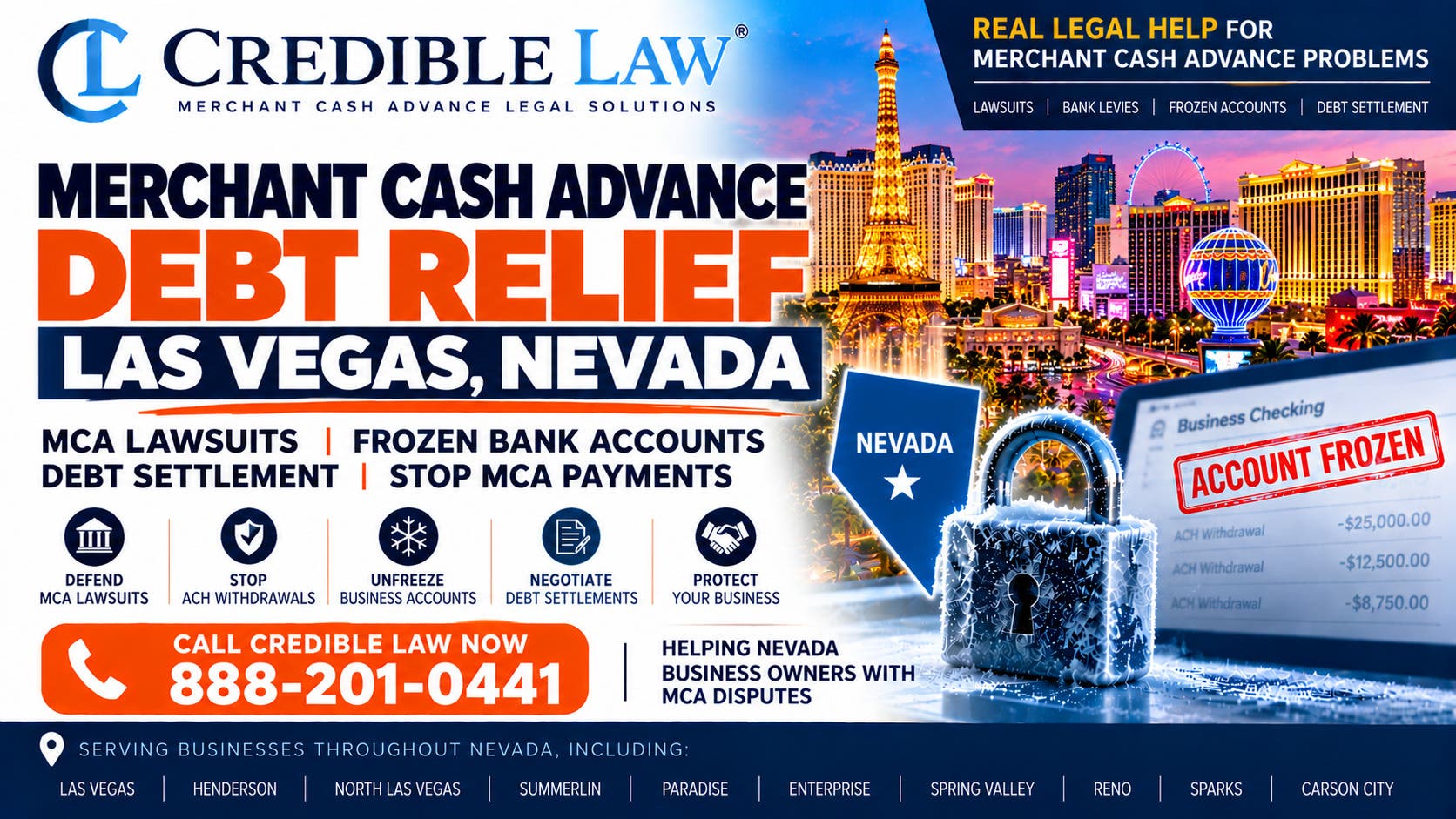 How Do I Stop an MCA Lawsuit or Unfreeze My Bank Account in Las Vegas?