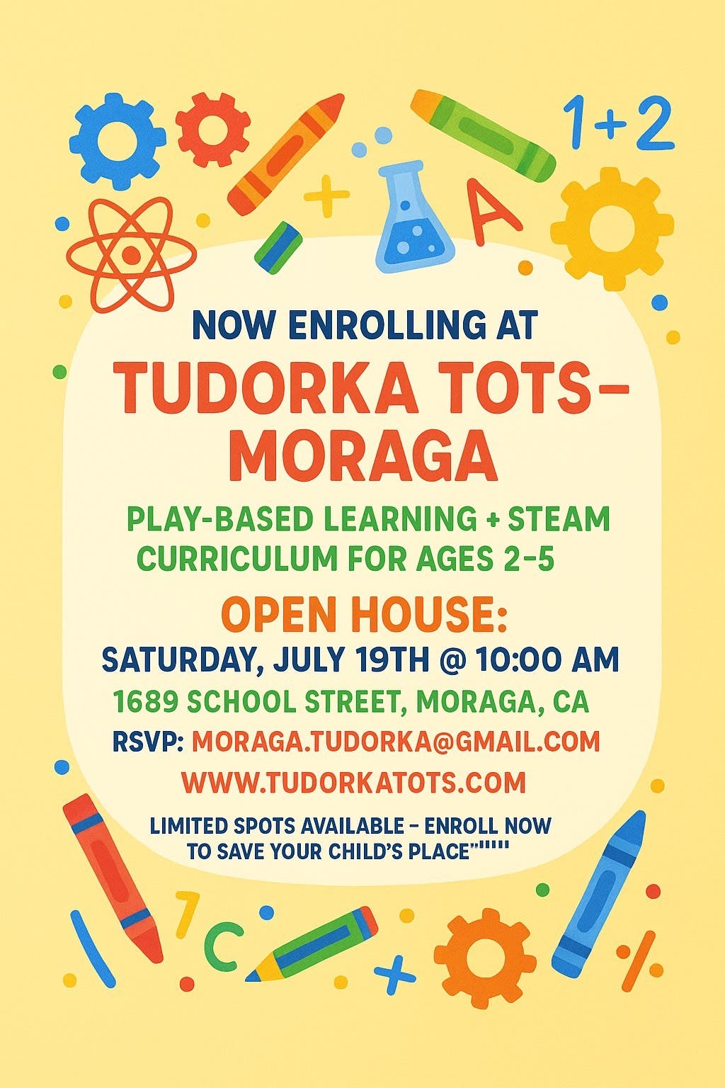 Tudorka Tots Preschool and Toddler Open House 