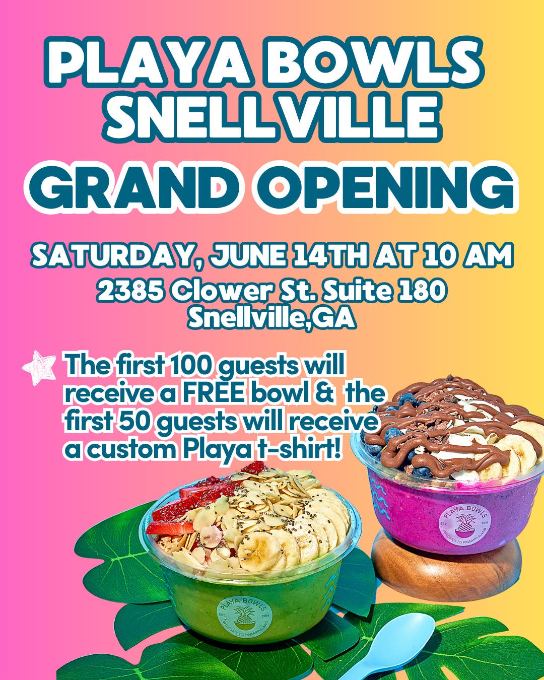 Playa Bowls Grand Opening!