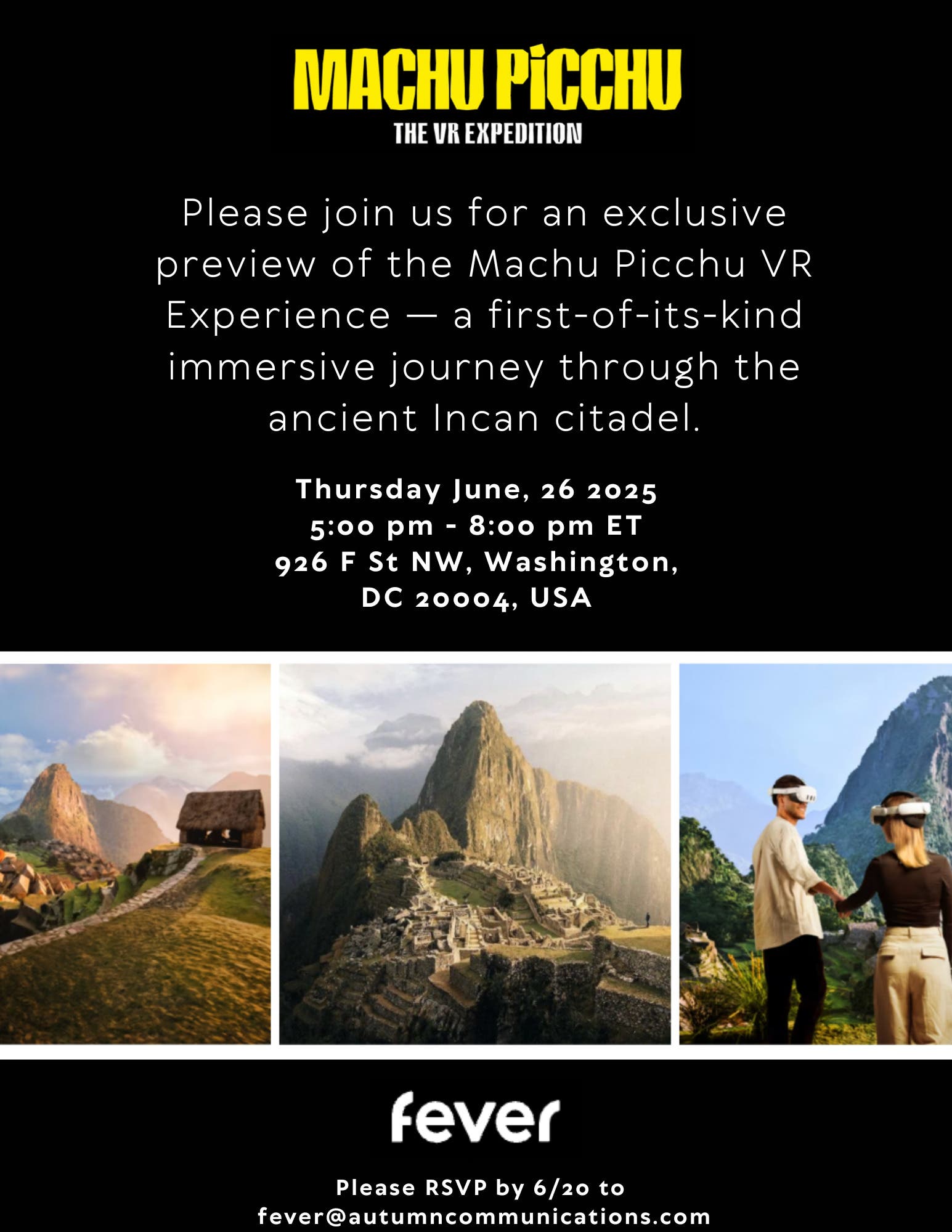 The Ultimate Machu Picchu VR Experience in DC
