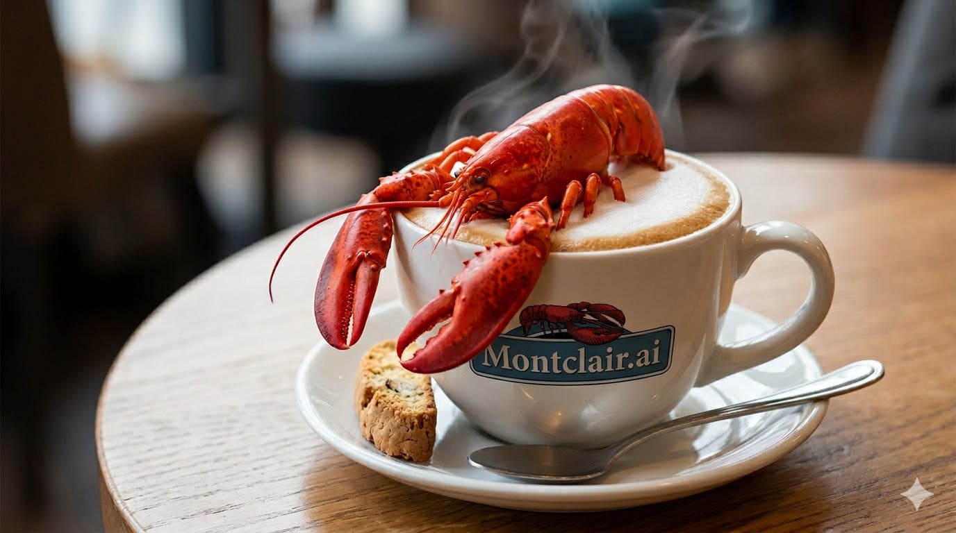 Inaugural Clawfee ☕️🦞 and bAIgels 🥯 ✨