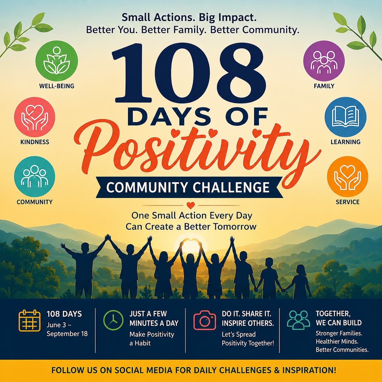 🙏 Join the 108 DAYS OF POSITIVITY Challenge🙏