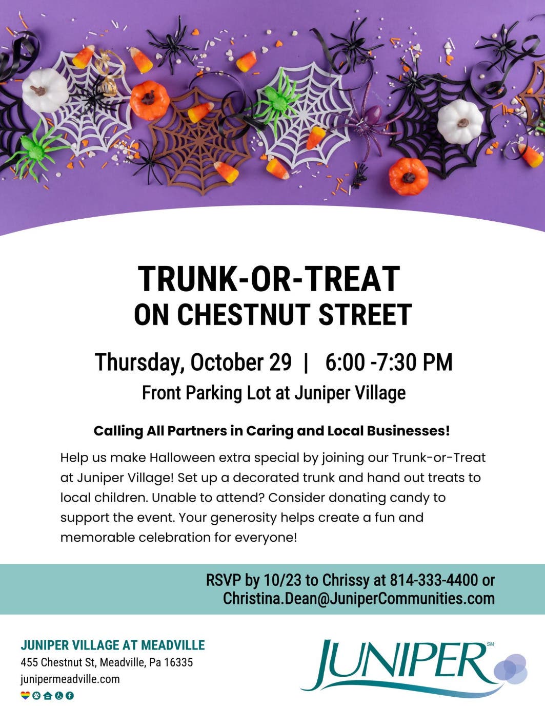Trunk-or-Treat at Juniper Village at Meadville!