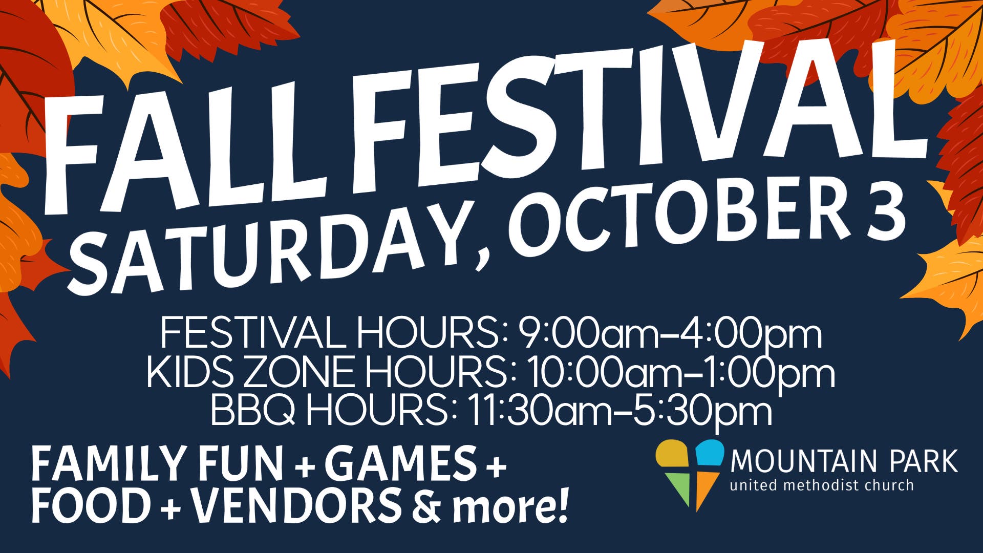 Fall Festival - Family Fun, BBQ, Vendors, & more!