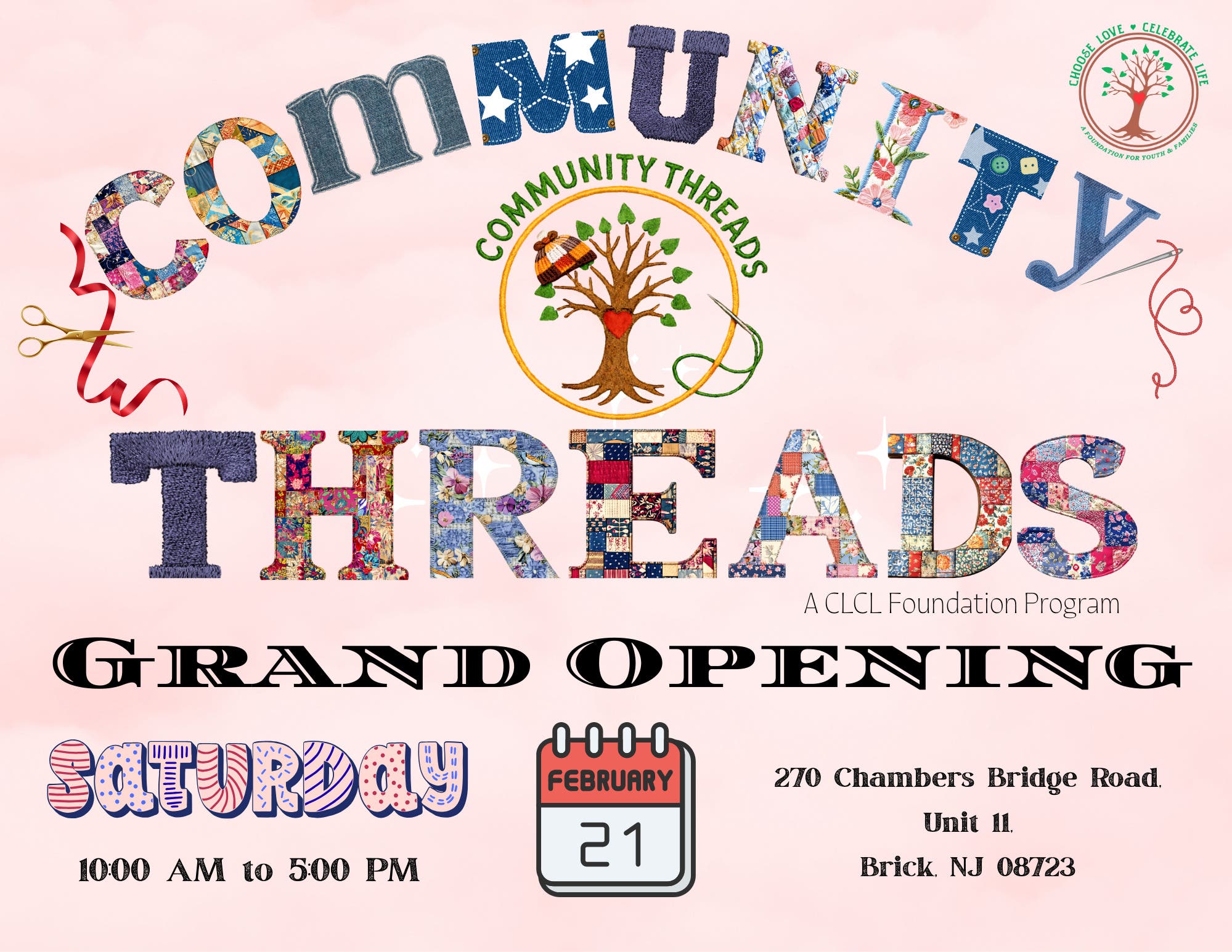 Community Threads Feb 21 | CLCL Foundation Announces Grand Opening of Community Threads ...