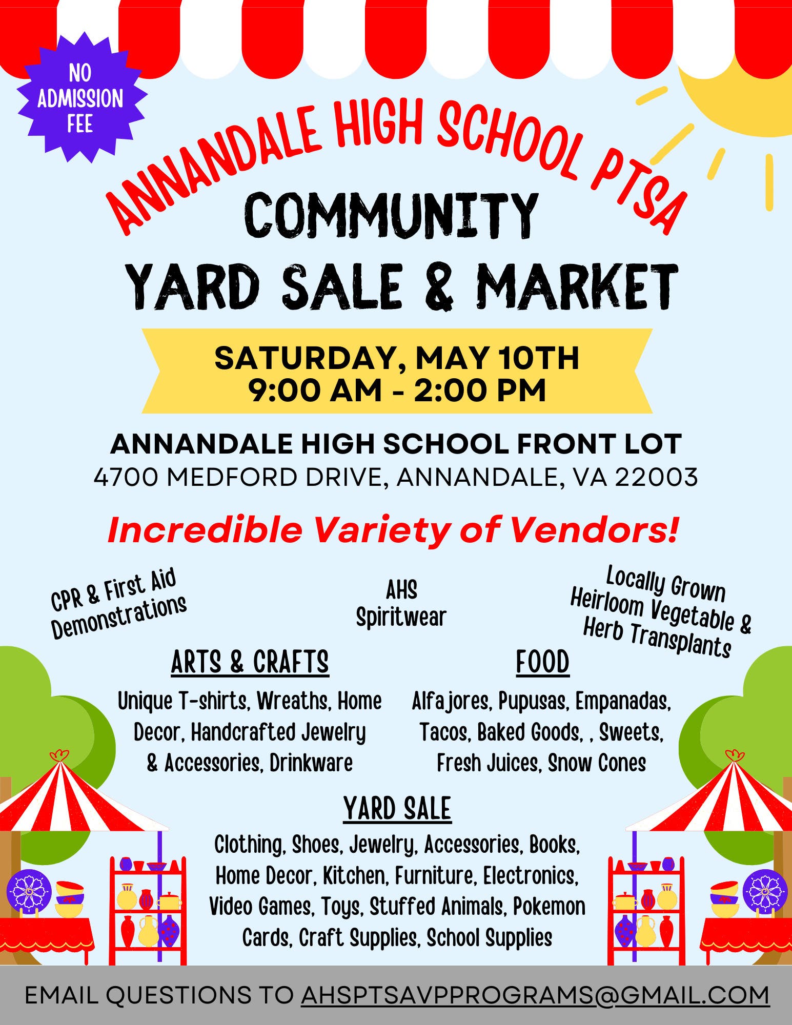 May 10 | AHS PTSA Community Yard Sale & Market | Annandale, VA Patch