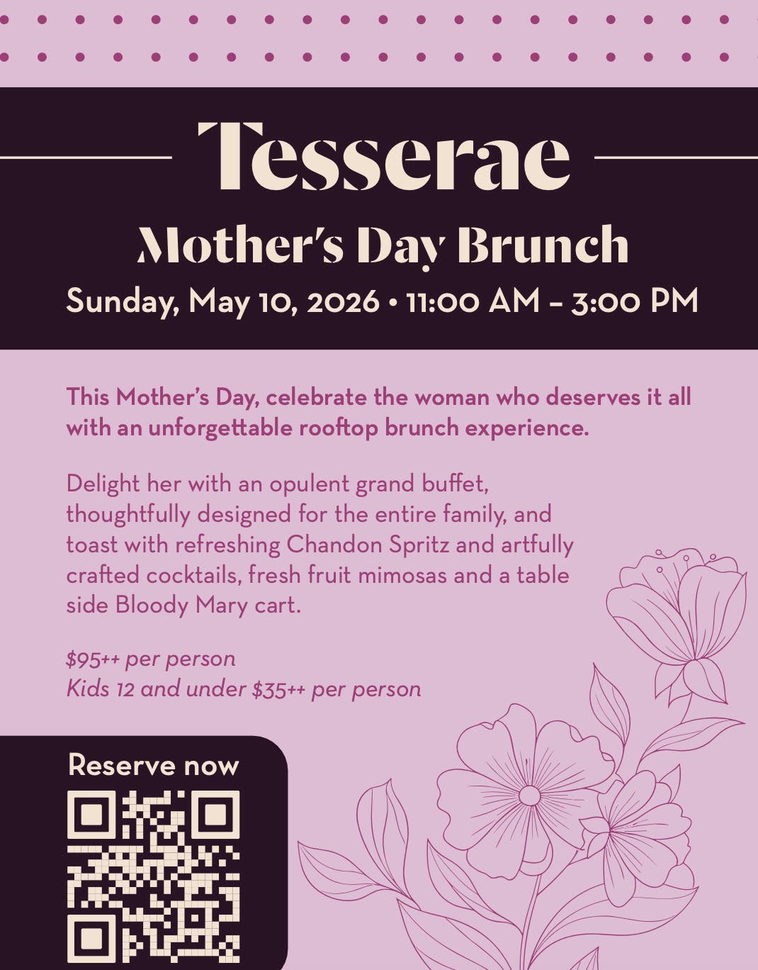 Mother’s Day Brunch at Tesserae