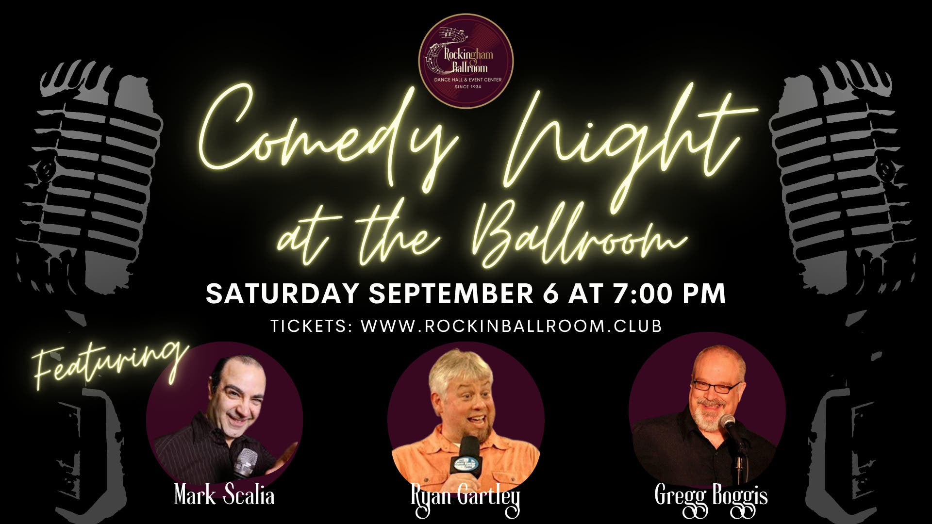 Comedy Night at the Ballroom with Mark Scalia, Ryan Gartley, and Greg Boggis