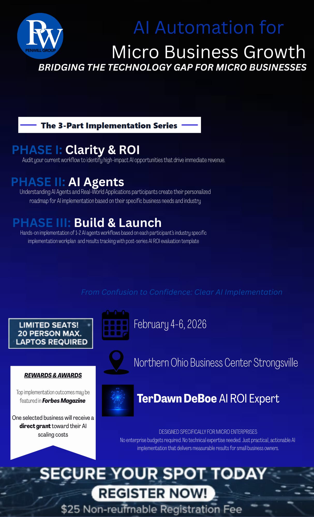 3-Day Workshop: AI AUTOMATION FOR MICRO BUSINESS GROWTH