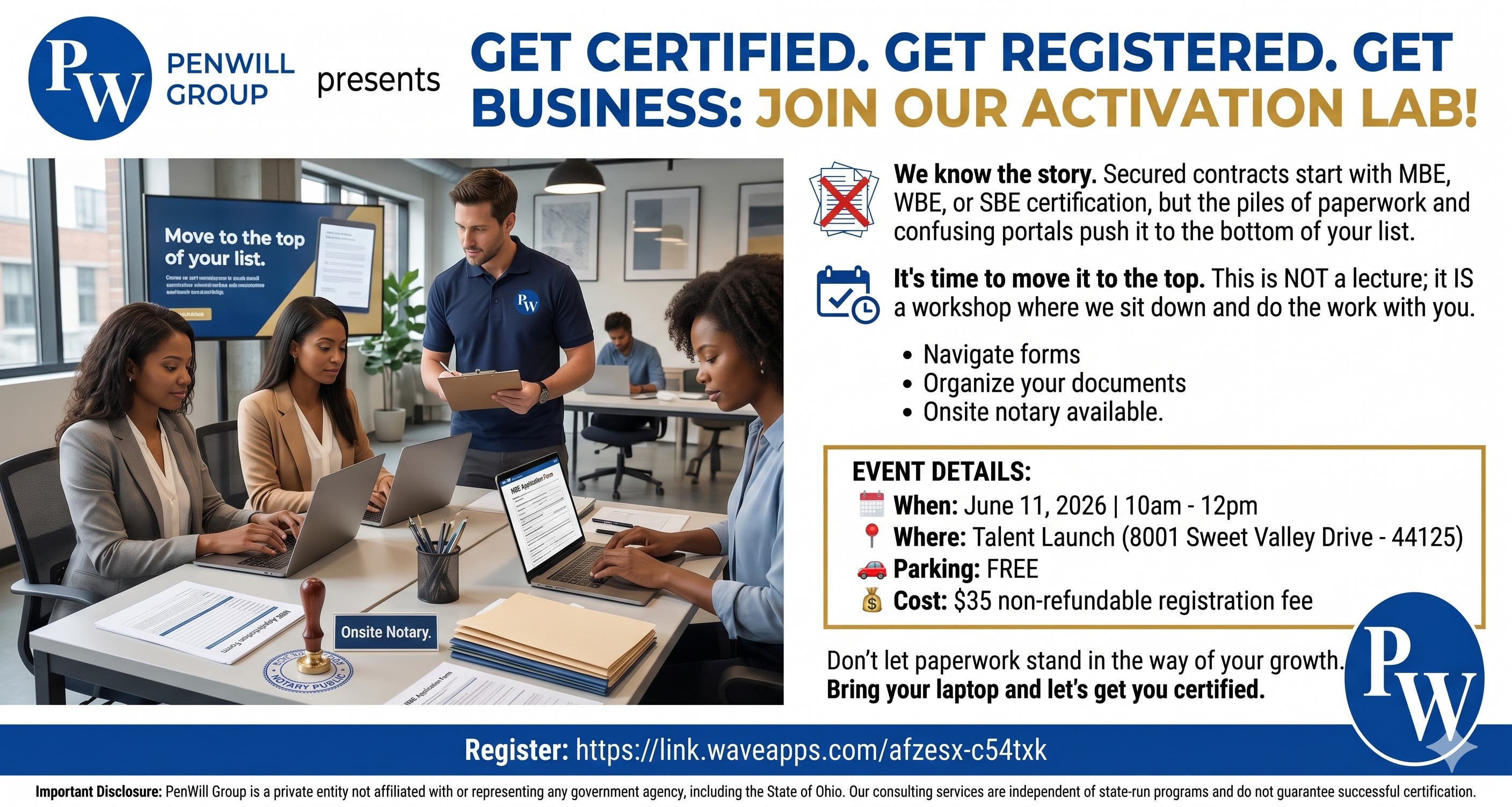 Get Certified, Get Registered, Get Business: Join Our Activation Lab!