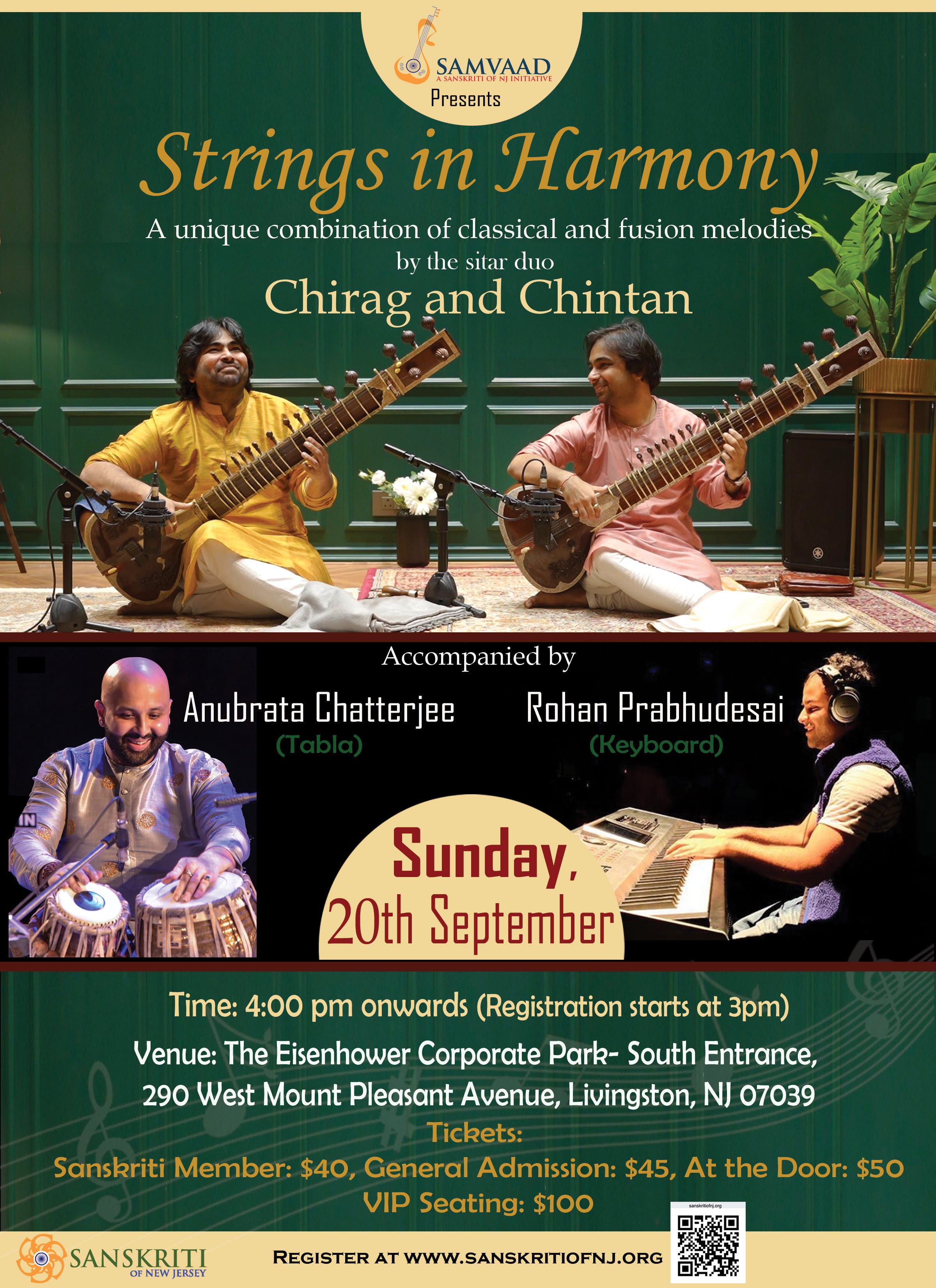 Sitar Recital Concert - Featuring Chirag And Chintan Katti -