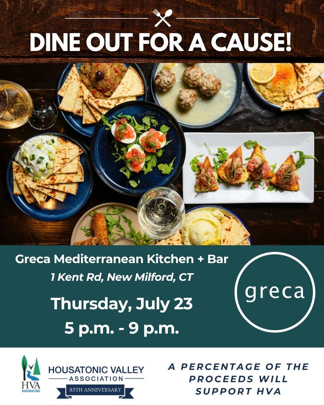 Dine Out for a Cause with HVA at Greca Mediterranean Kitchen