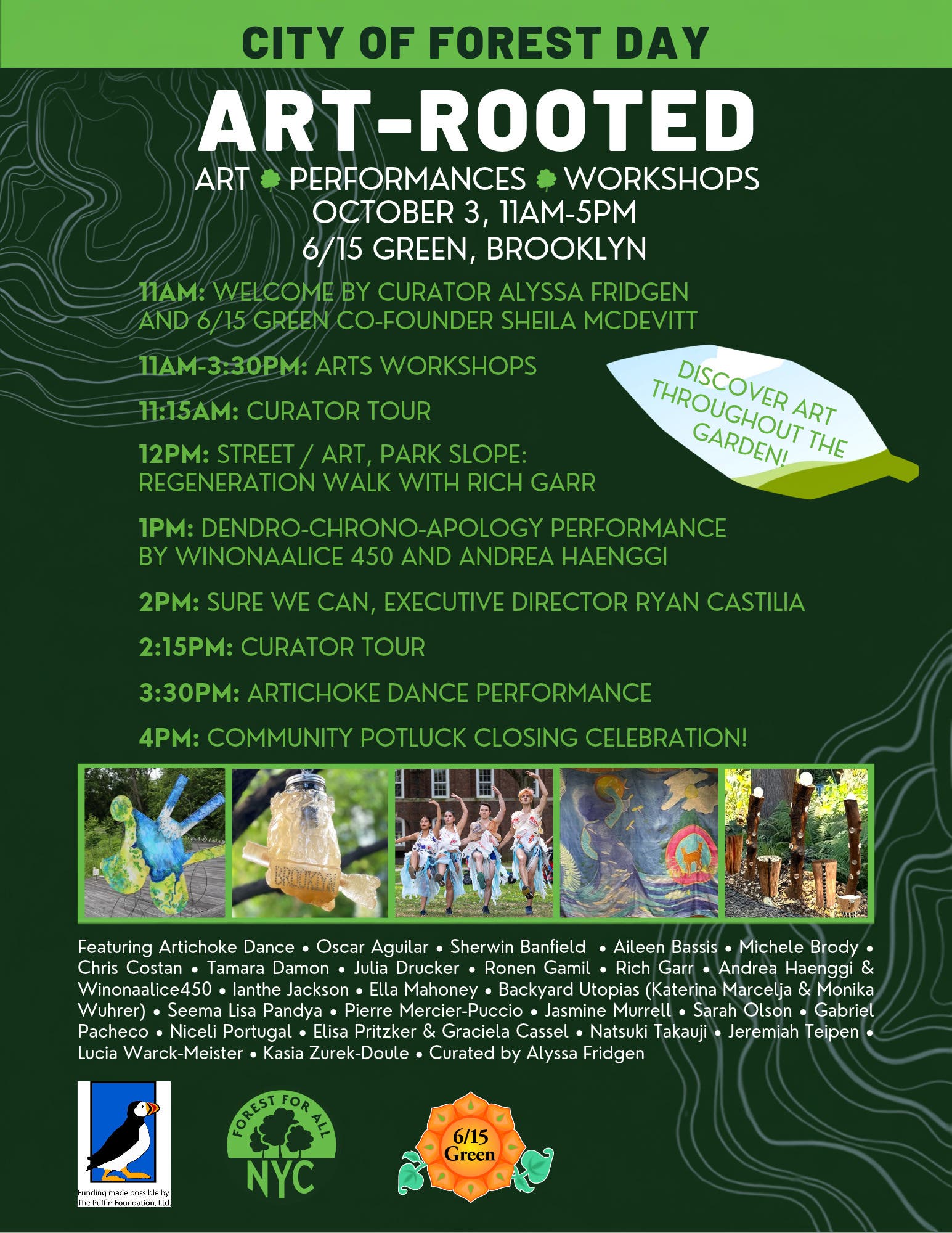 Art-Rooted at 6/15 Green for City of Forest Day!
