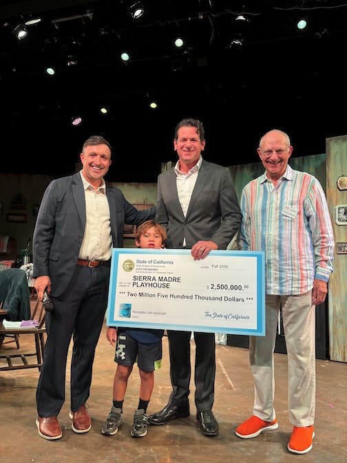 Sierra Madre Playhouse Receives Record $2.5 Million in Support from State of CA