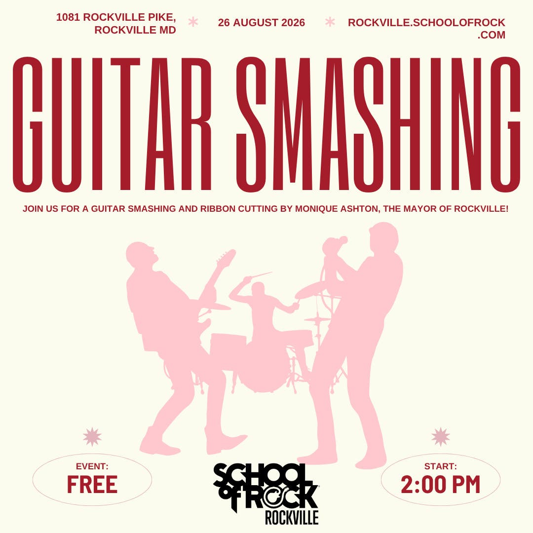 The Mayor of Rockville to Cut Ribbon and Smash Guitar at School of Rock 