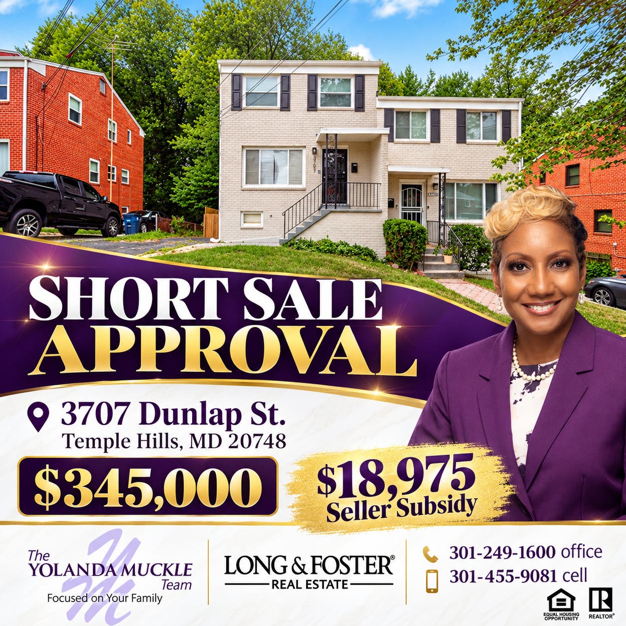 Short Sale Approved! 3707 Dunlap St. Temple Hills, MD