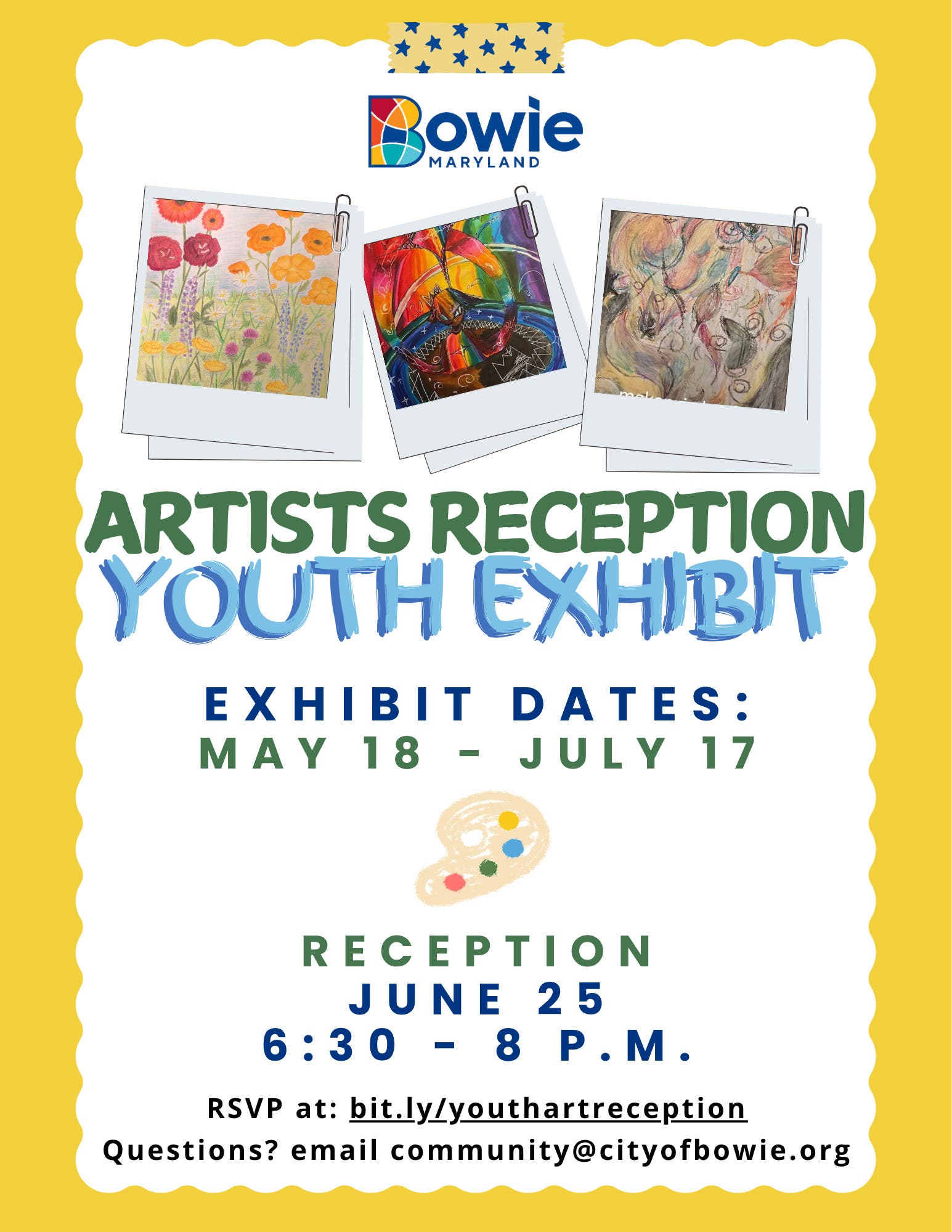 Artists Reception, Youth Exhibit- City of Bowie