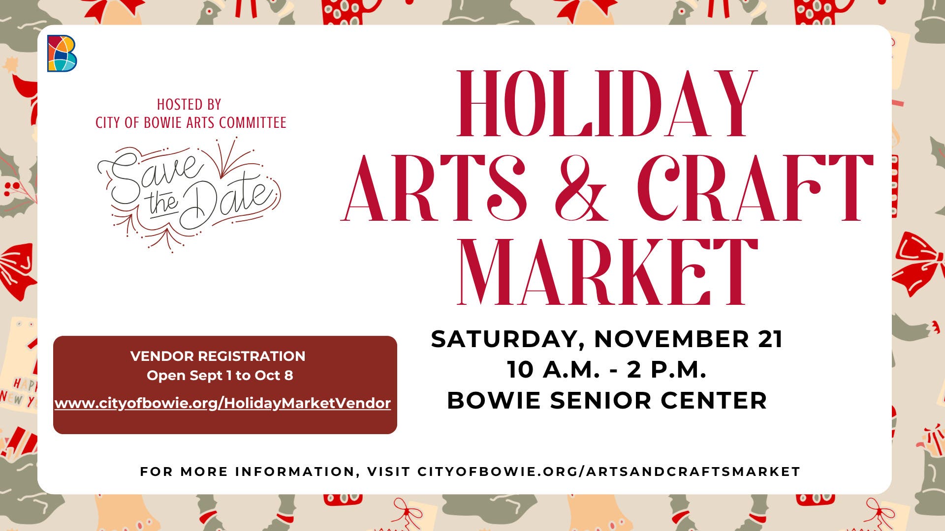 Holiday Arts & Craft Market - City of Bowie