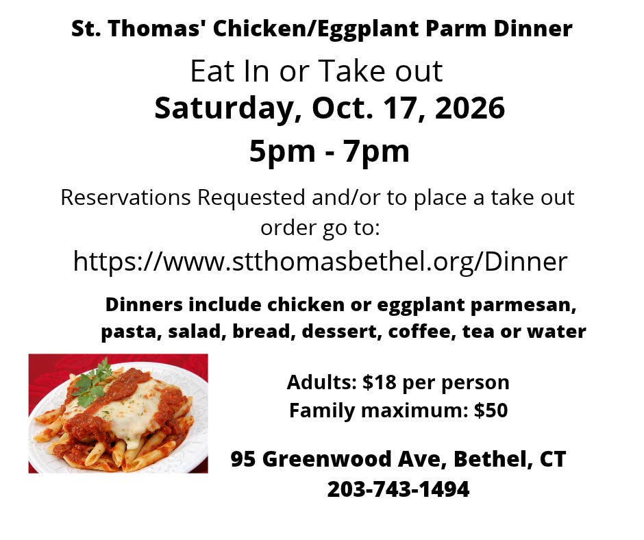 St. Thomas' Chicken/Eggplant Parm Dinner