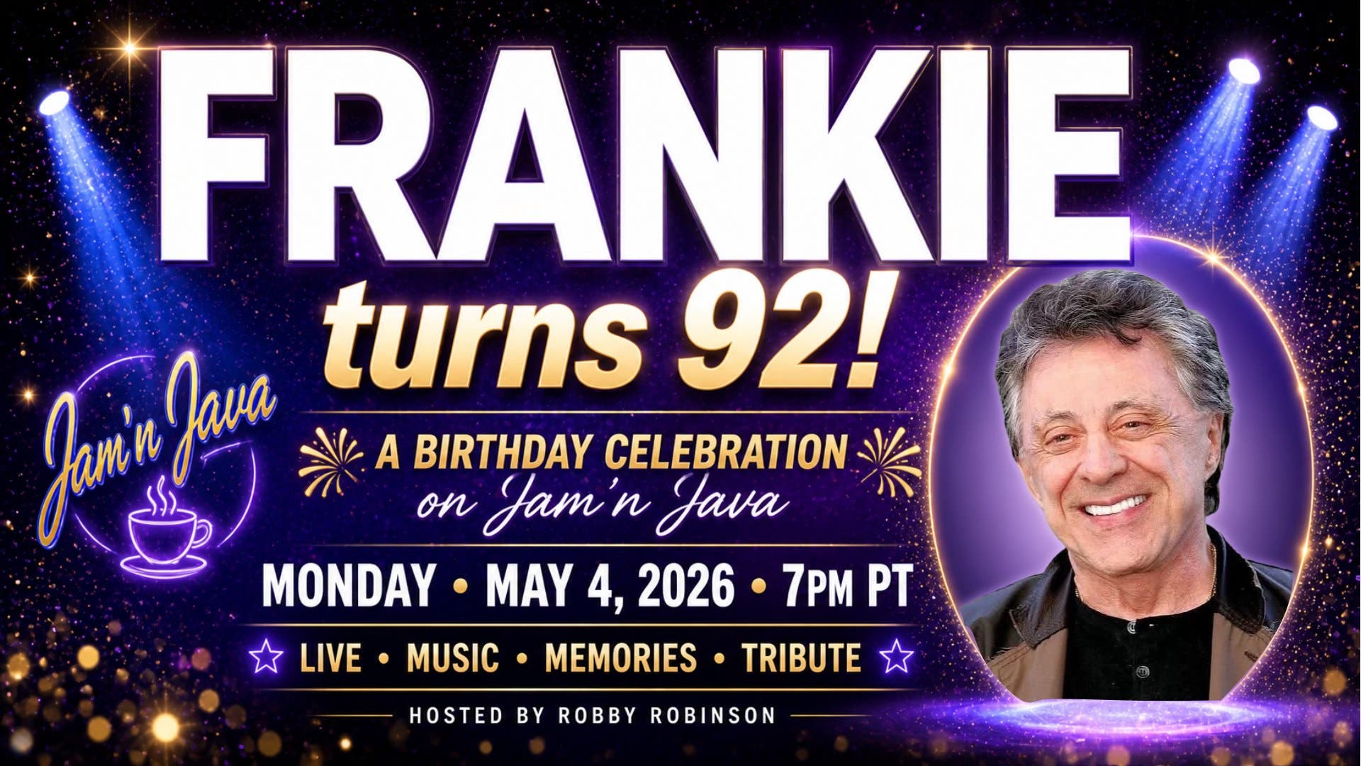 Jam' n Java Online to Feature Highlights from the Career of Music Legend Frankie Valli