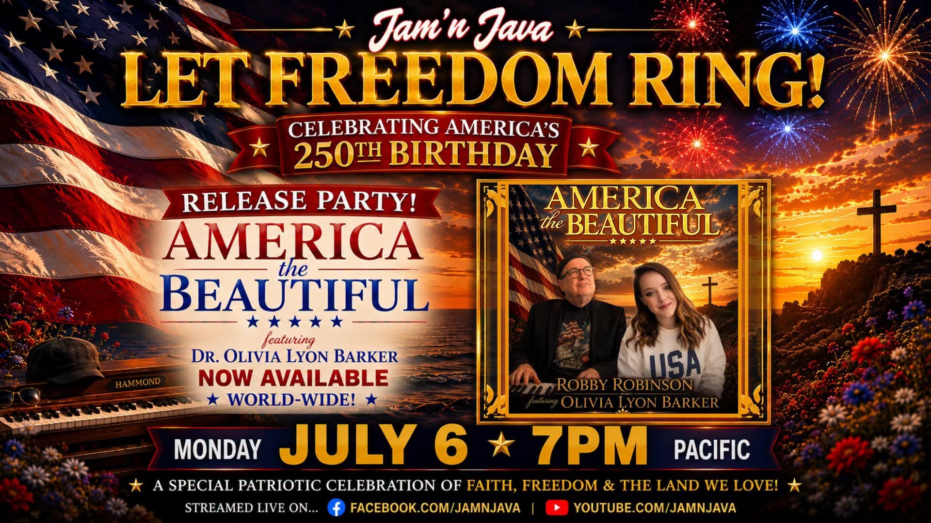Join Jam' n Java Tonight for America's 250th Birthday Bash and Online Record Release Party