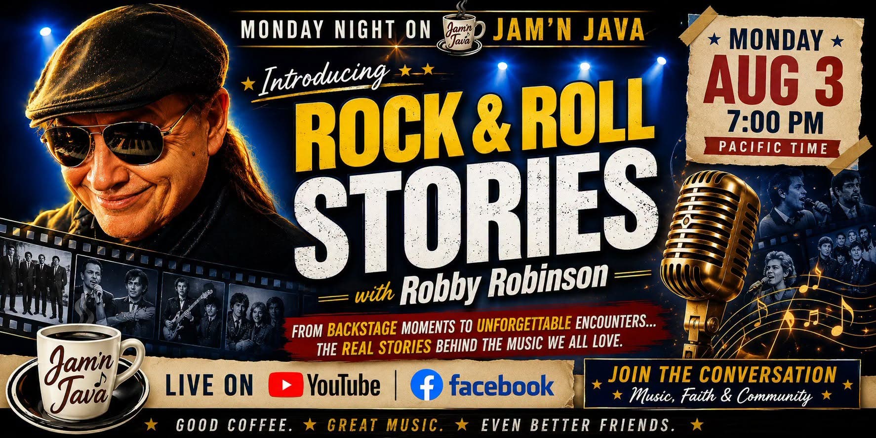 "Rock’ n Roll Stories with Robby Robinson" Launches Tonight Online Featuring Singer Gary Puckett