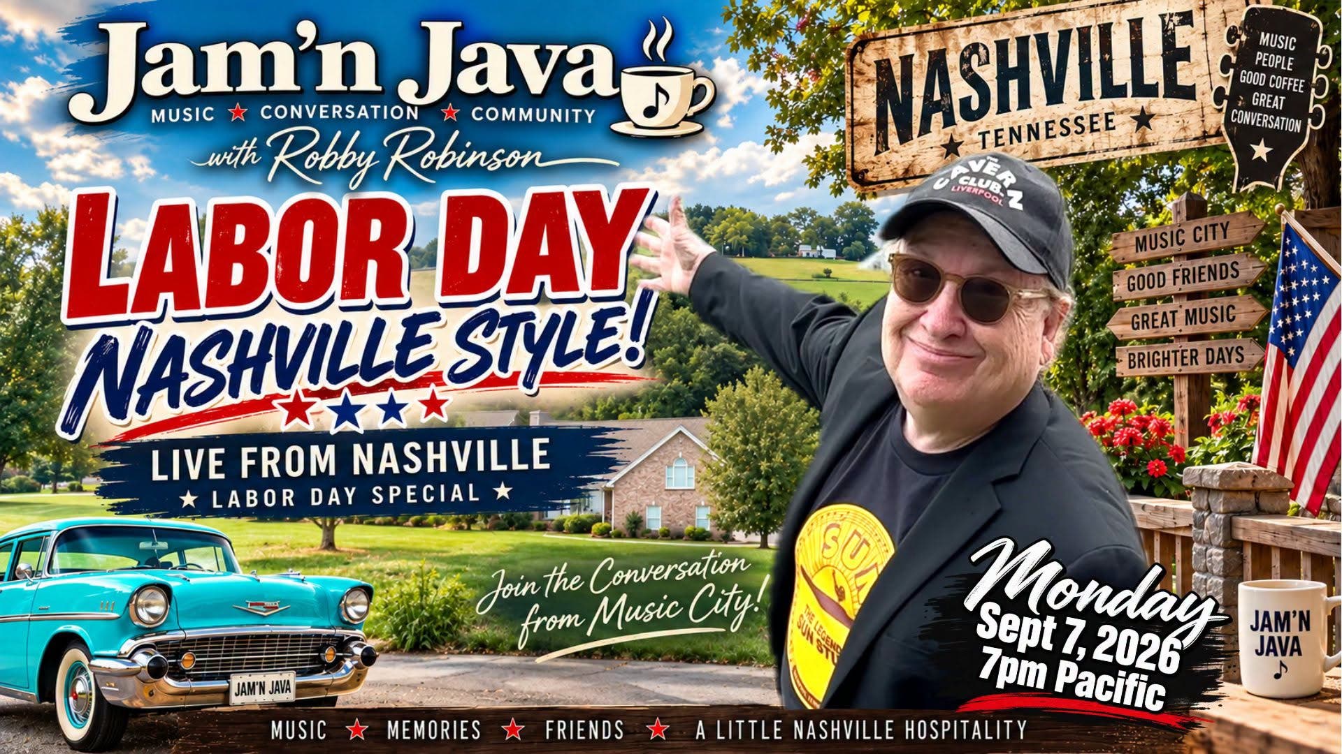 Stop By the Jam' n Java Online Virtual Labor Day Celebration Tonight - September 7, 2026 