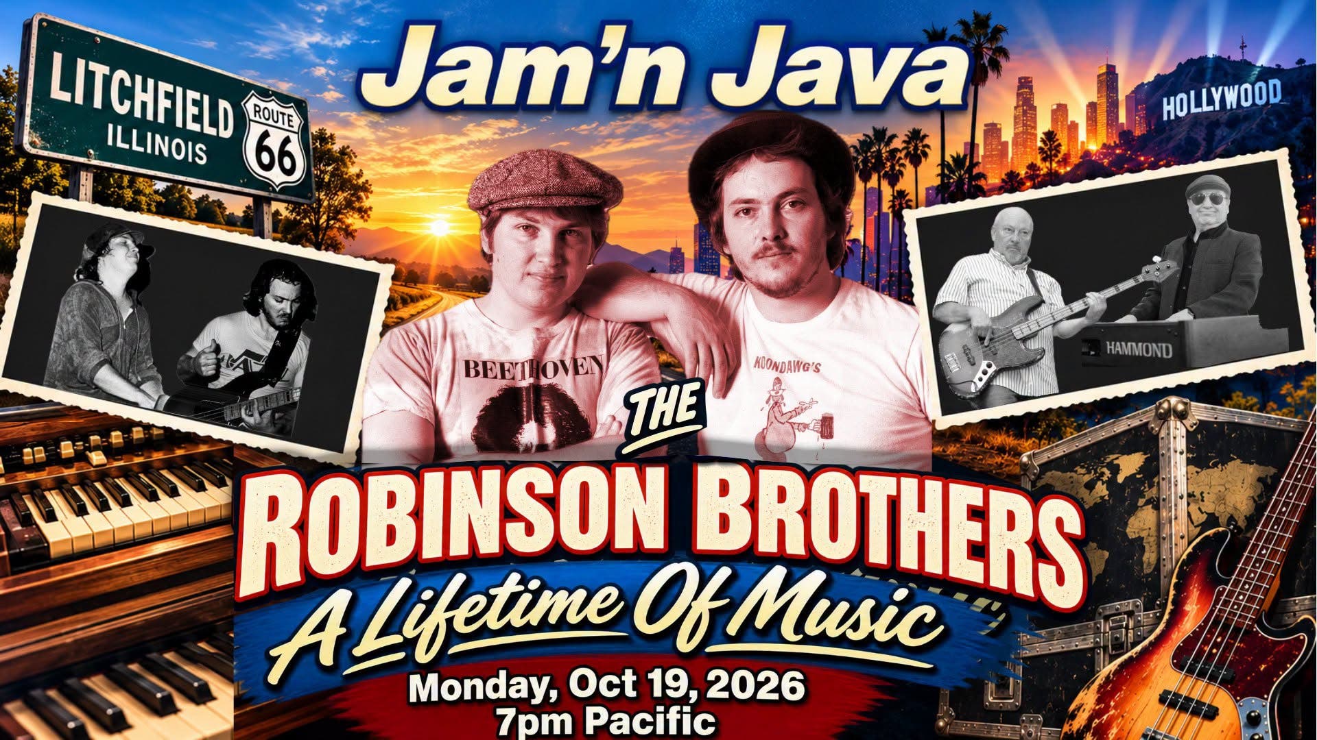Jam' n Java Online Celebrates 50 Years of the Robinson Brothers with a Career Retrospective 