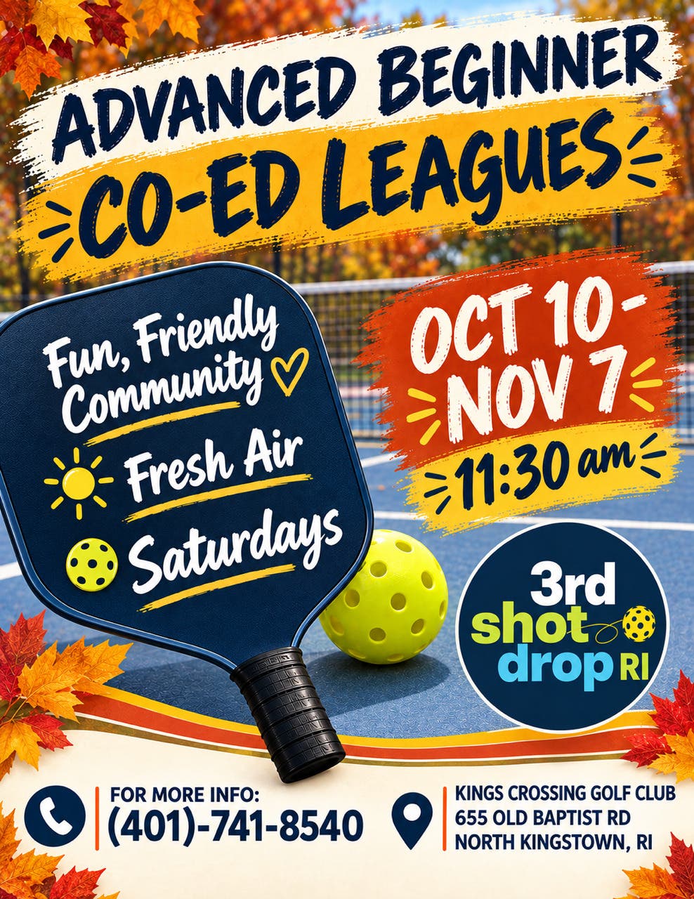 Pickleball Co Ed Advanced Beginner League