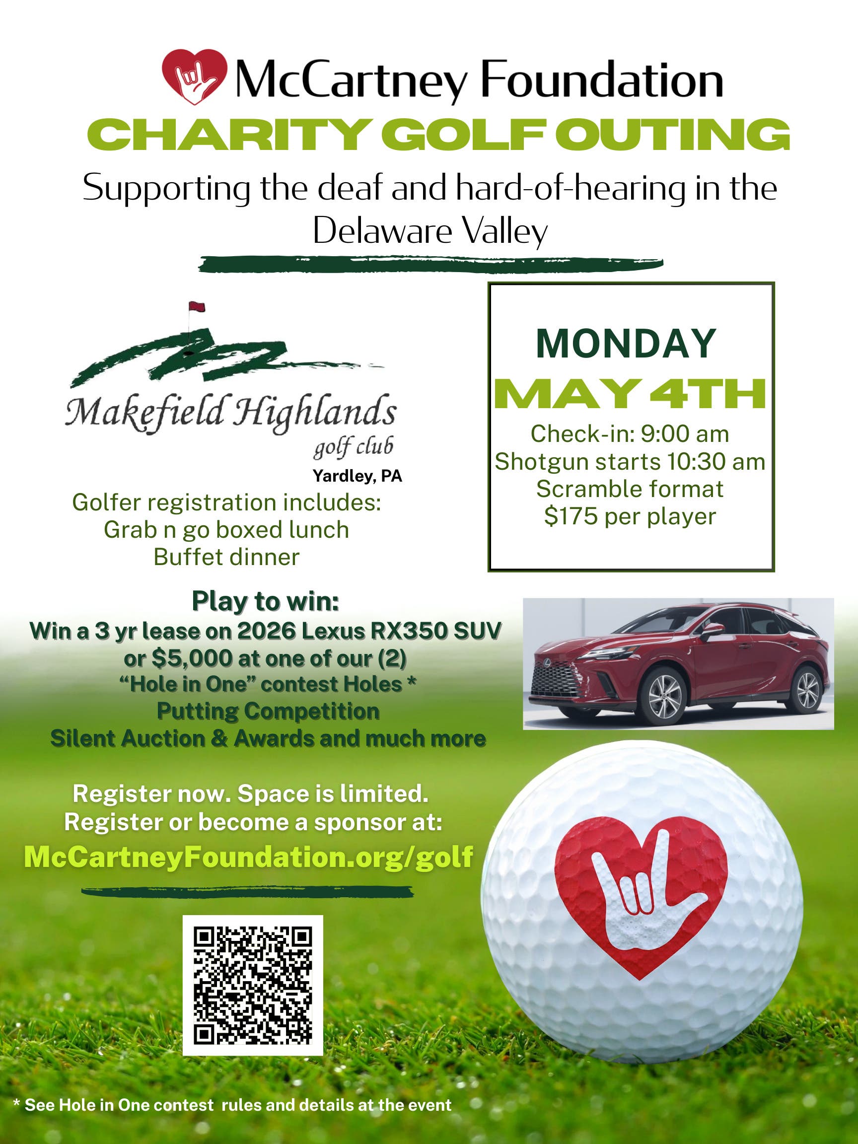 McCartney Foundation Golf Outing to Benefit the Deaf 