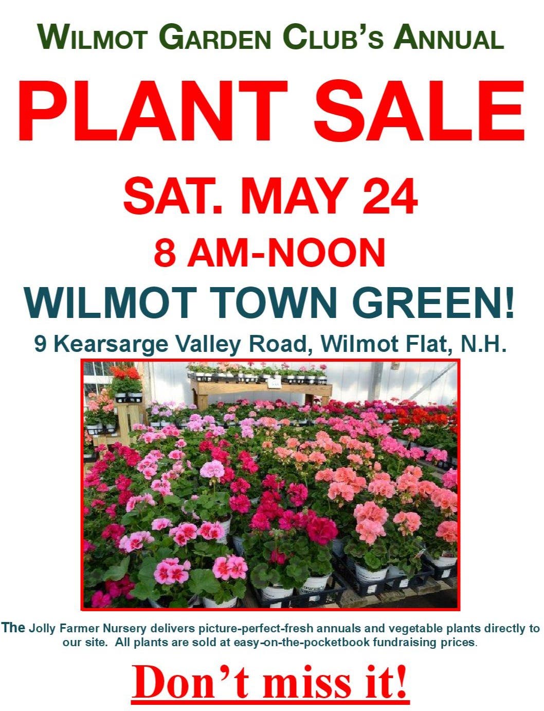 Wilmot Garden Club's Annual Plant Sale